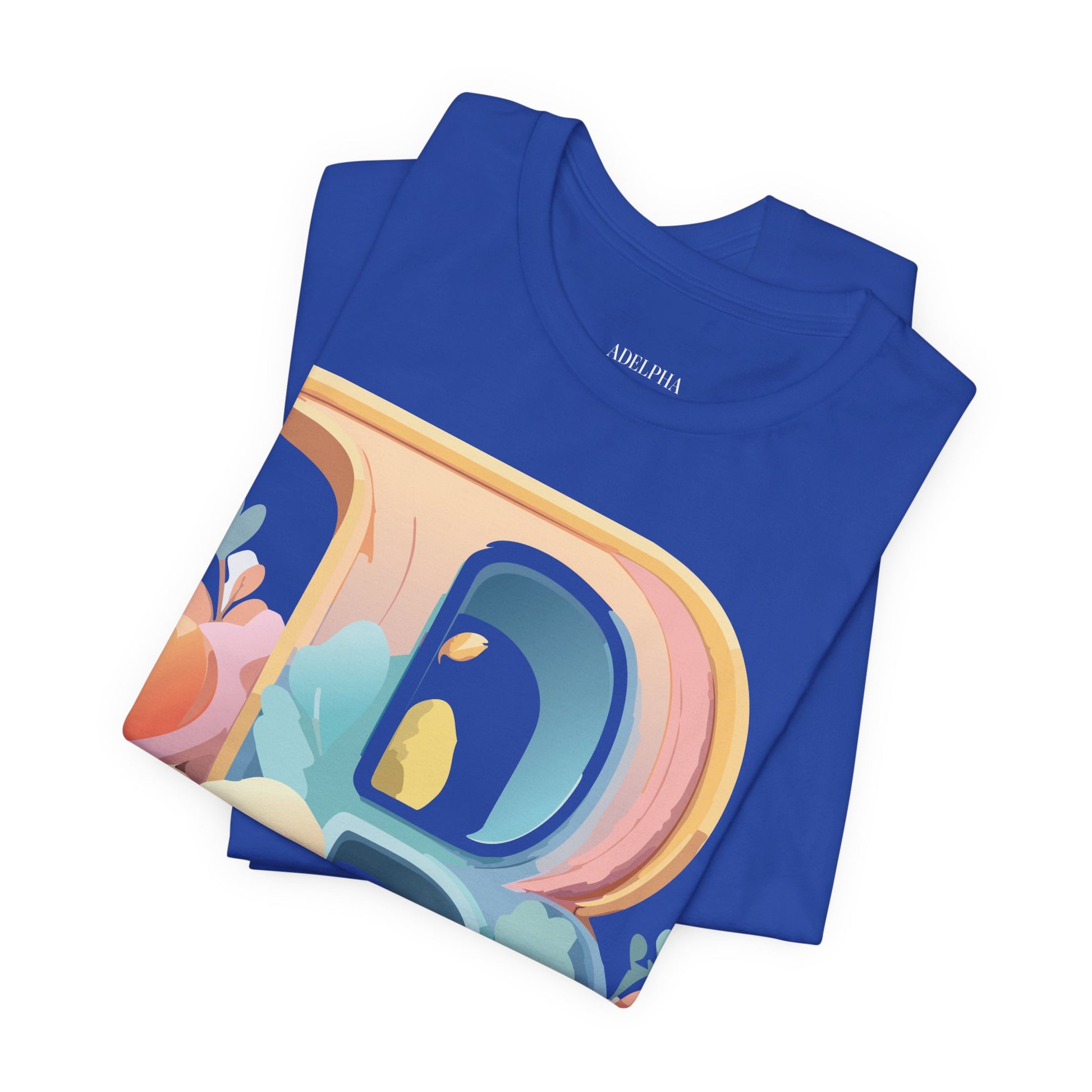 Natural Cotton Tee Shirt - Letters Collection - B Printify