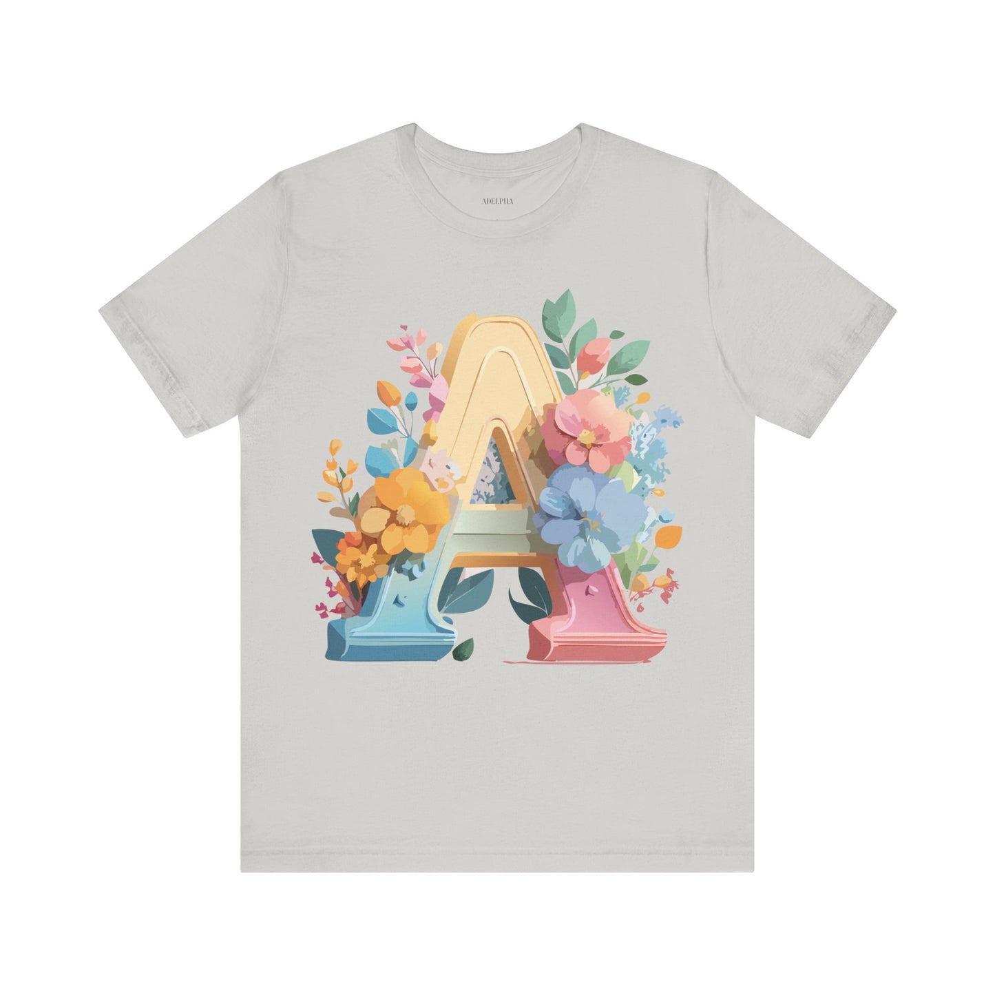 Natural Cotton Tee Shirt - Letters Collection - A Printify