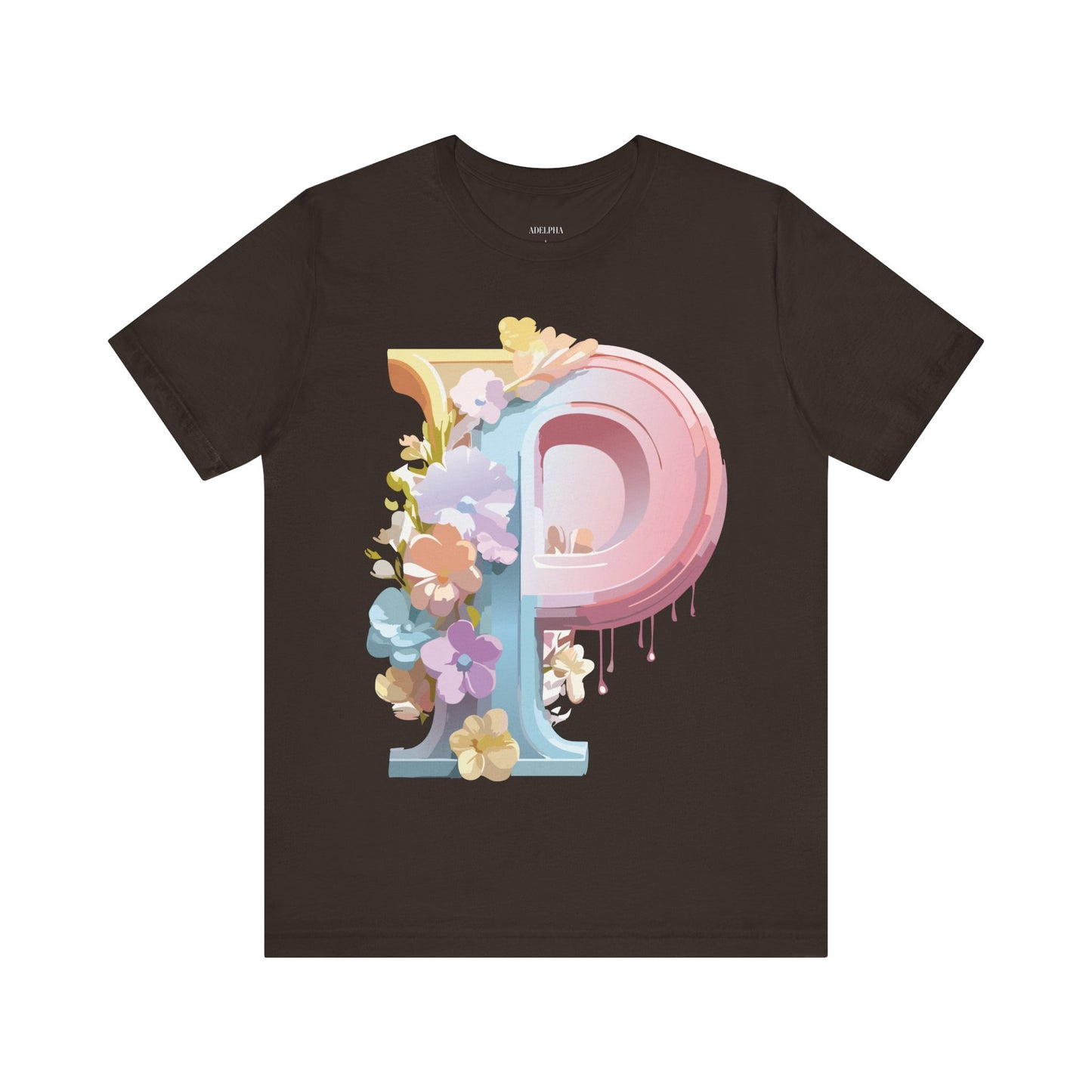 Natural Cotton Tee Shirt - Letters Collection - P Printify