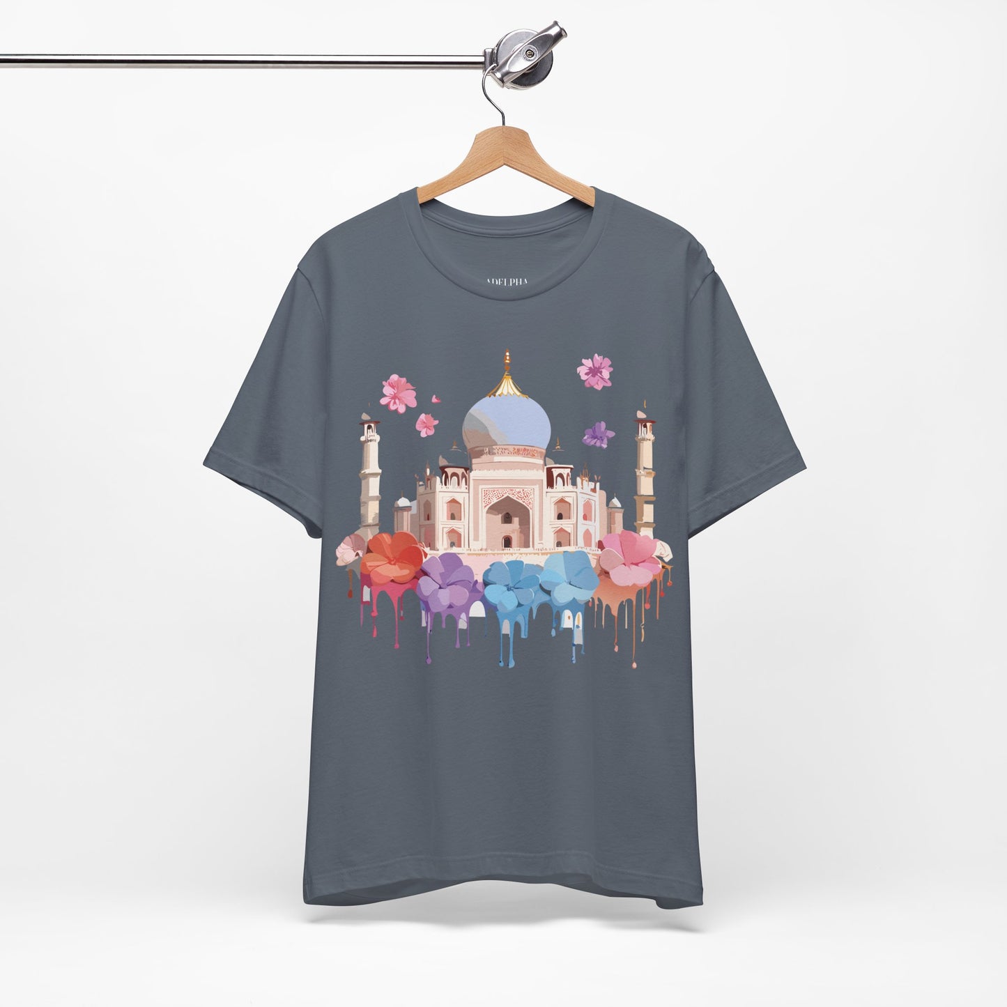 Natural Cotton Tee Shirt - Taj Mahal, India Printify