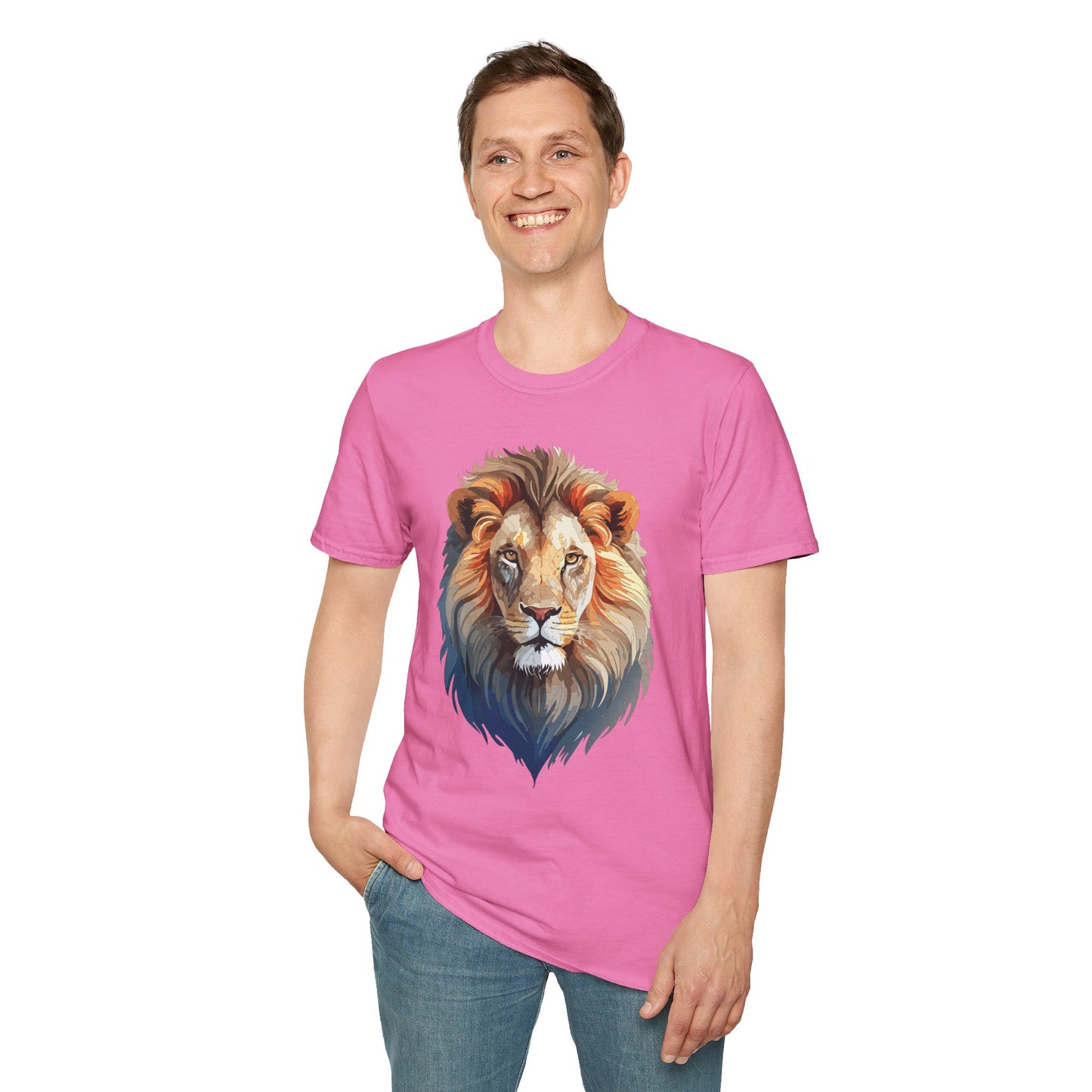 Lion Shirt, Shirt with Lion, Floral Lion Tee, Shirt with Animals