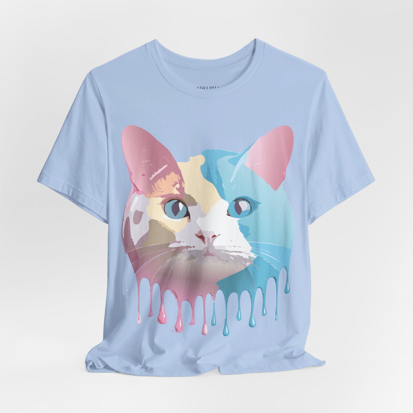 Natural Cotton Tee Shirt with Cat Printify
