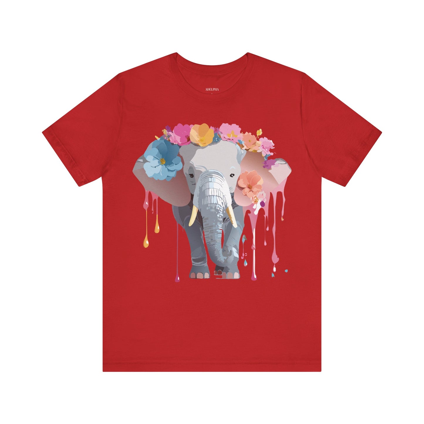 Natural Cotton Tee Shirt with Elephant Printify
