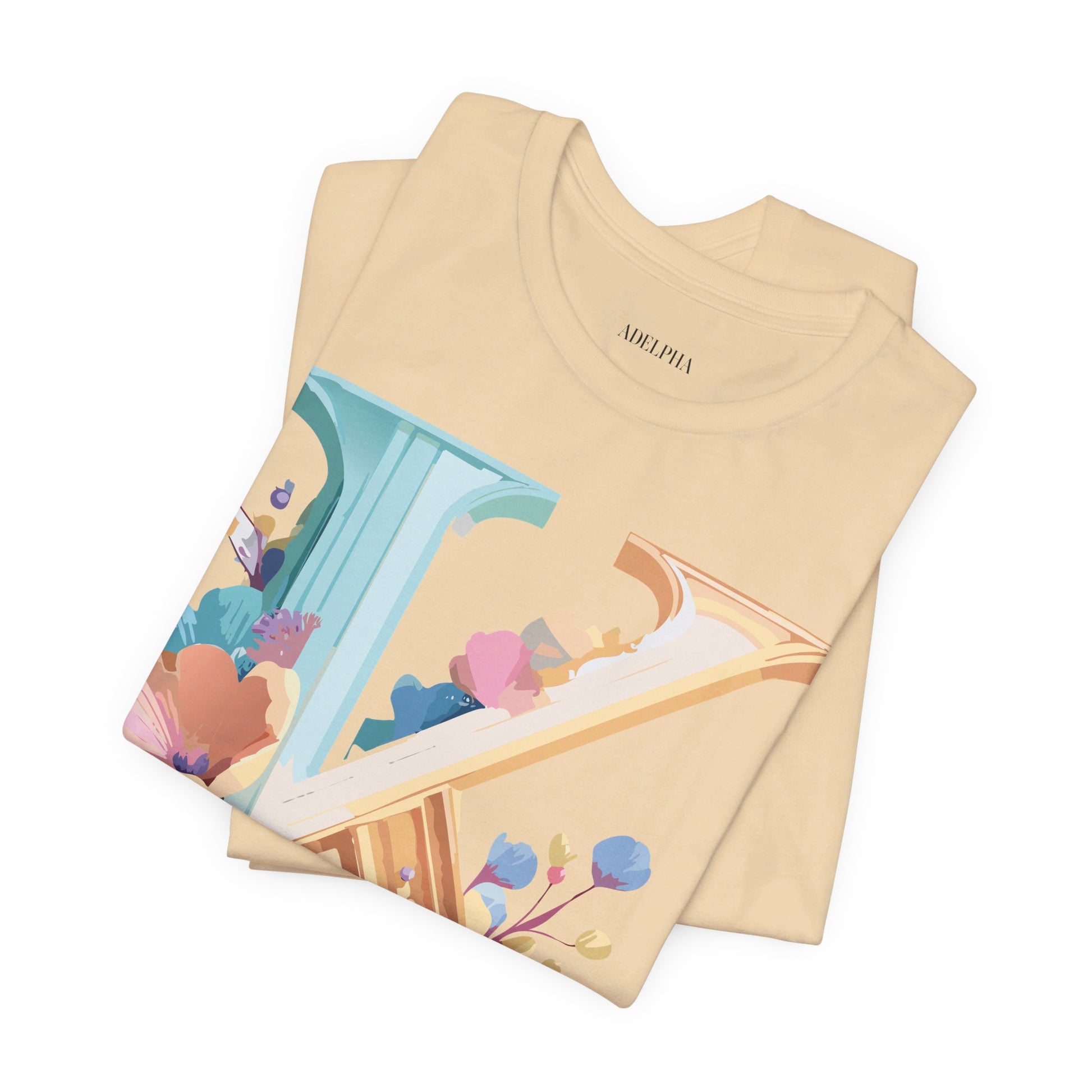 Natural Cotton Tee Shirt - Letters Collection - K Printify