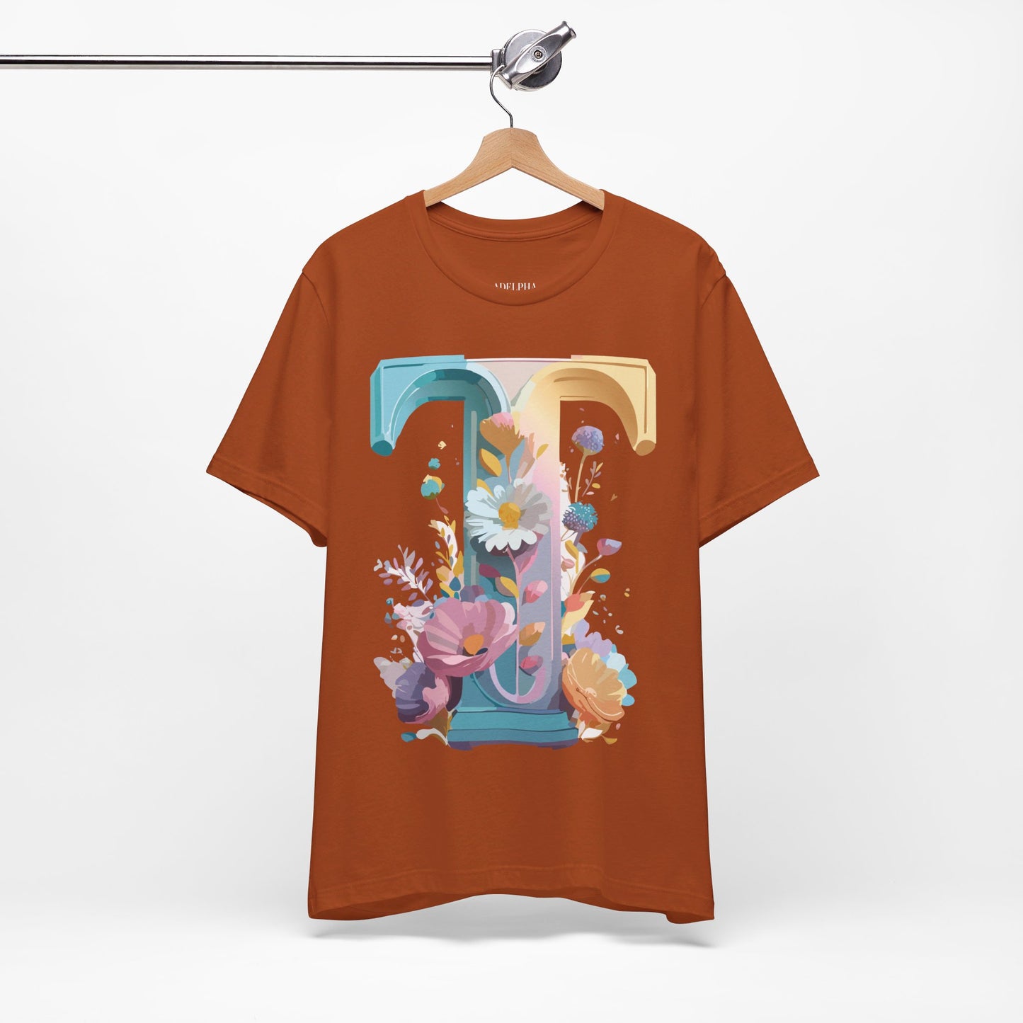 Natural Cotton Tee Shirt - Letters Collection - T Printify