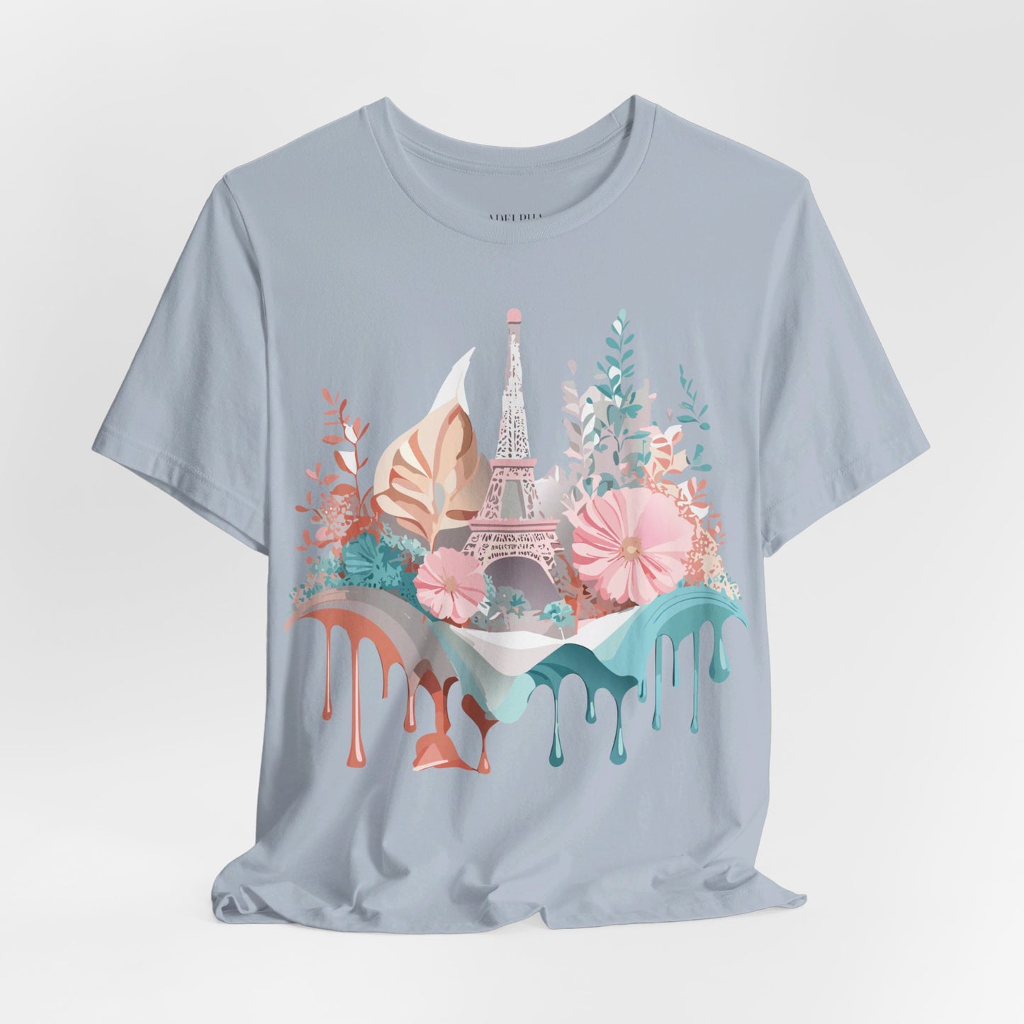 Natural Cotton Tee Shirt - Beautiful Places Collection - Paris Printify
