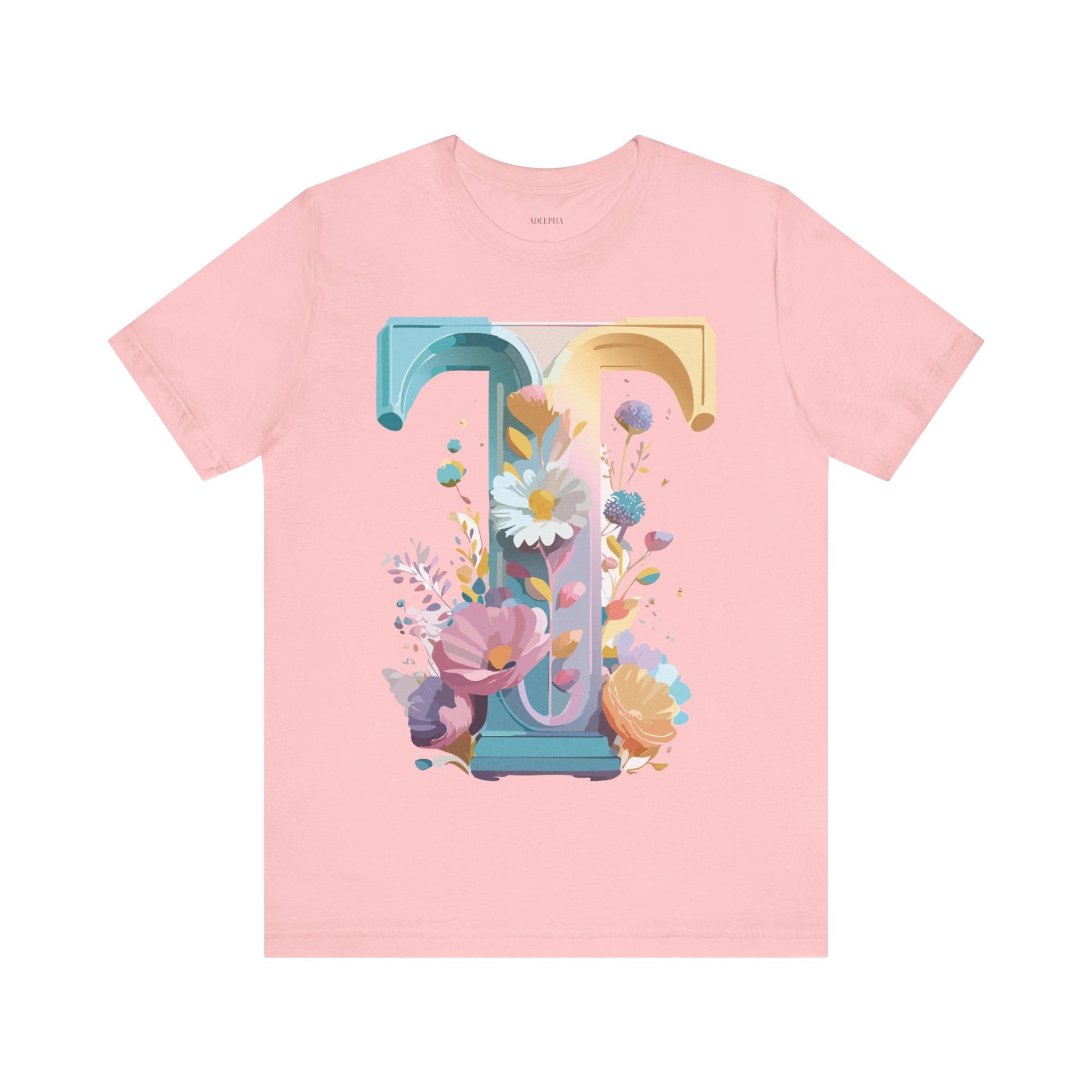 Natural Cotton Tee Shirt - Letters Collection - T Printify