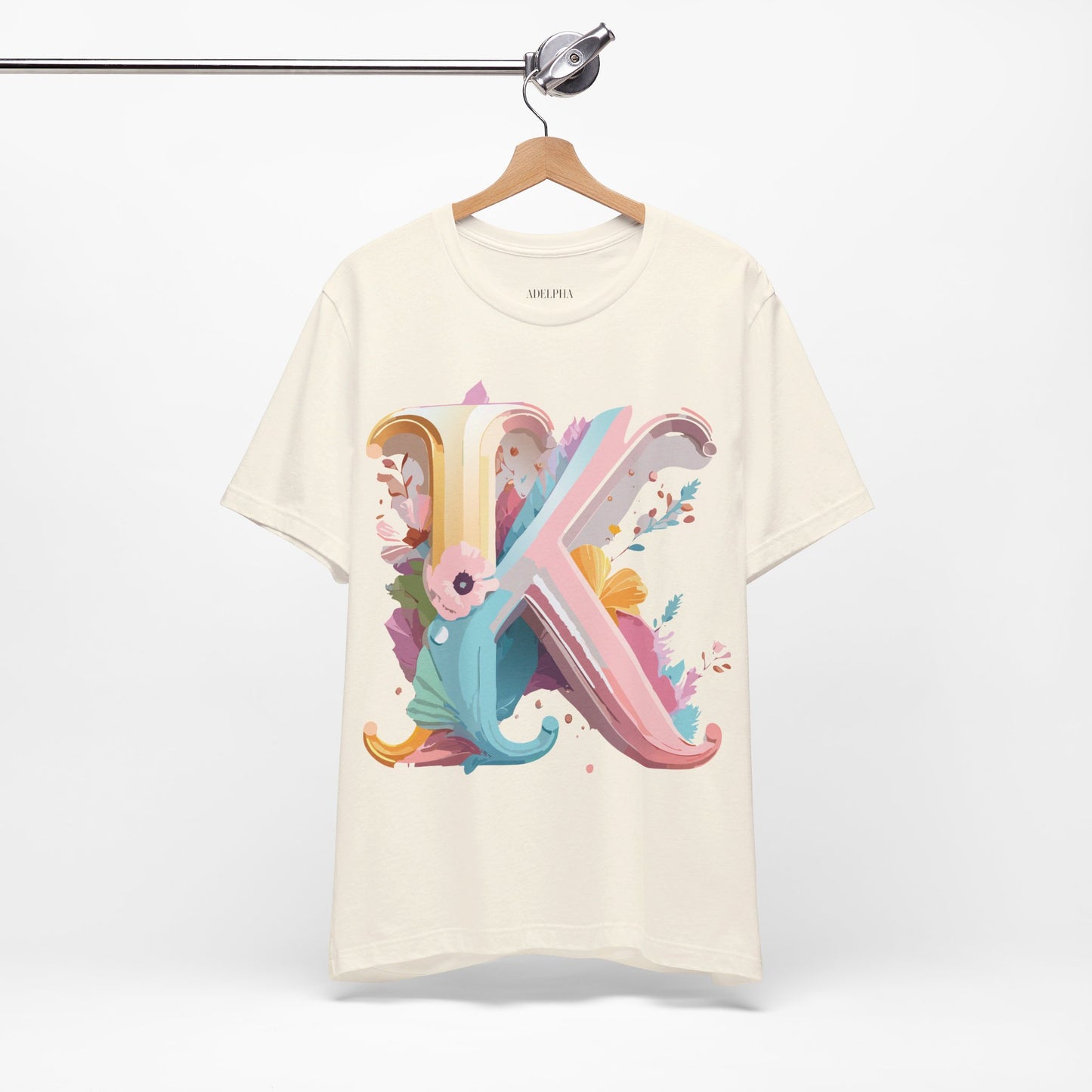 Natural Cotton Tee Shirt - Letters Collection - K Printify