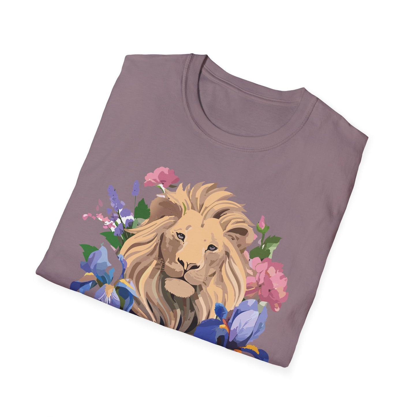 Lion Shirt, Shirt with Lion, Floral Lion Tee, Shirt with Animals