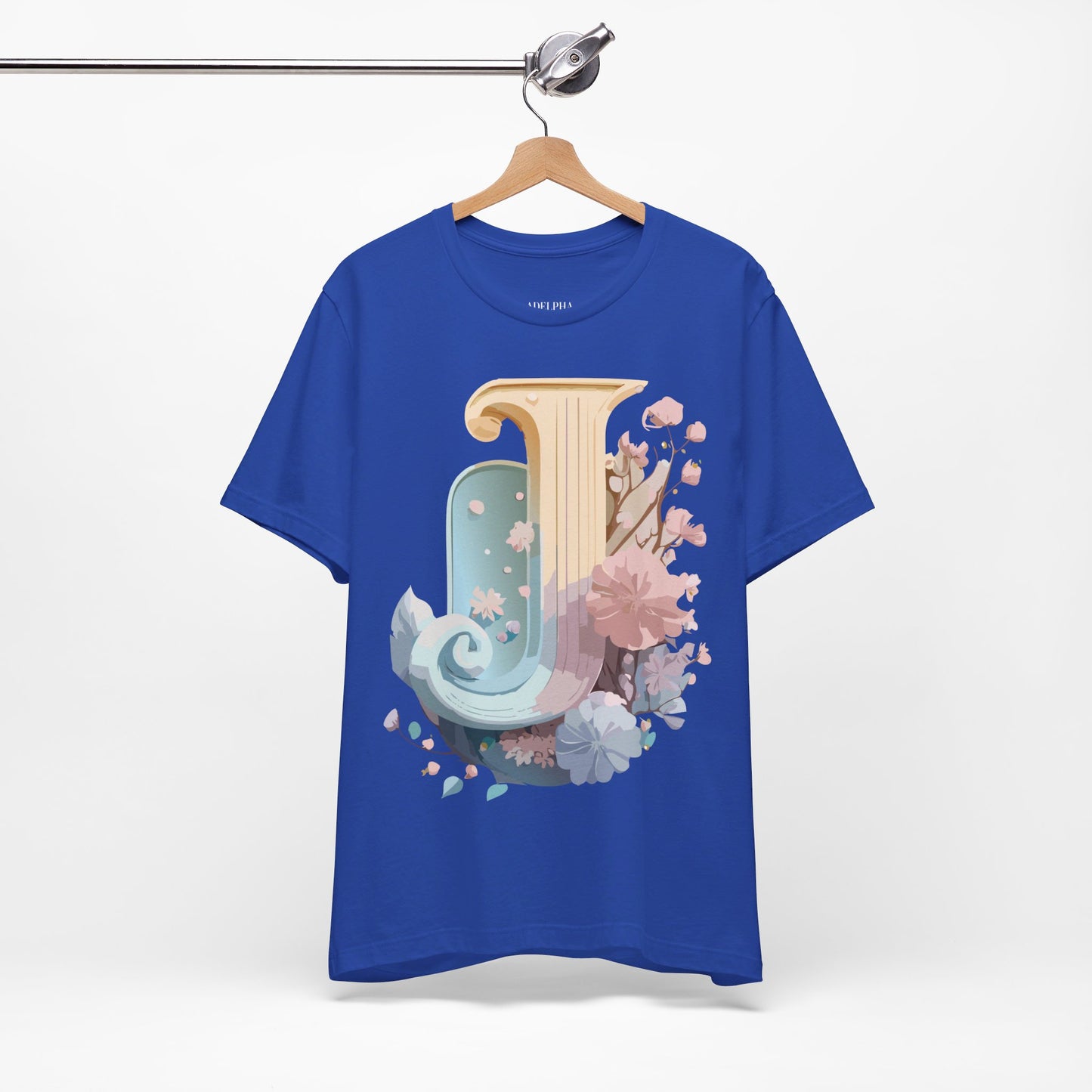 Natural Cotton Tee Shirt - Letters Collection - J Printify