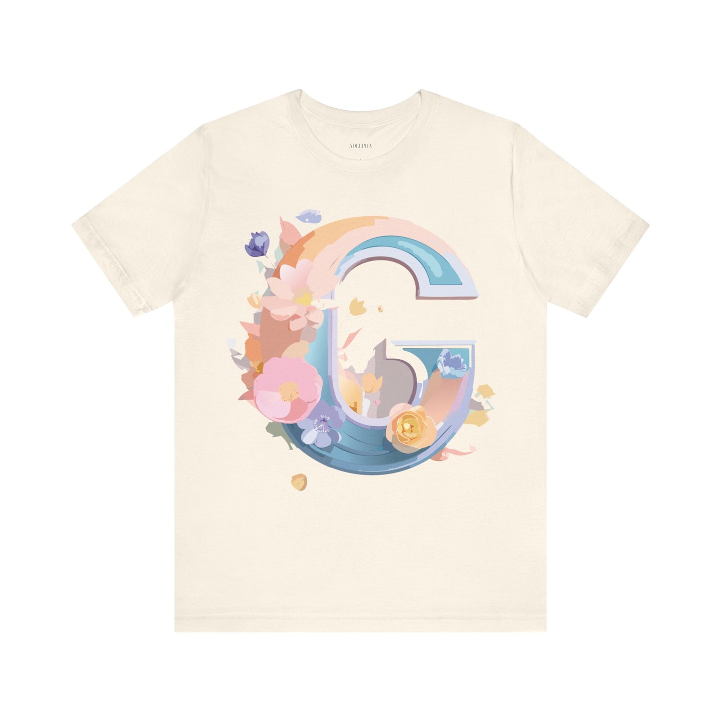 Natural Cotton Tee Shirt - Letters Collection - G Printify