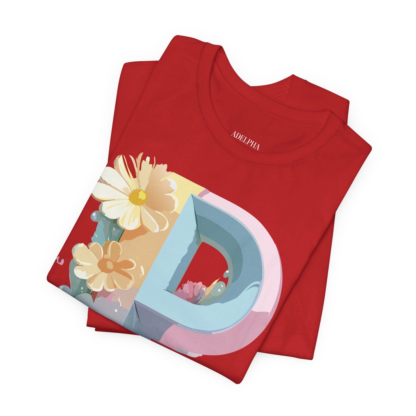 Natural Cotton Tee Shirt - Letters Collection - P Printify