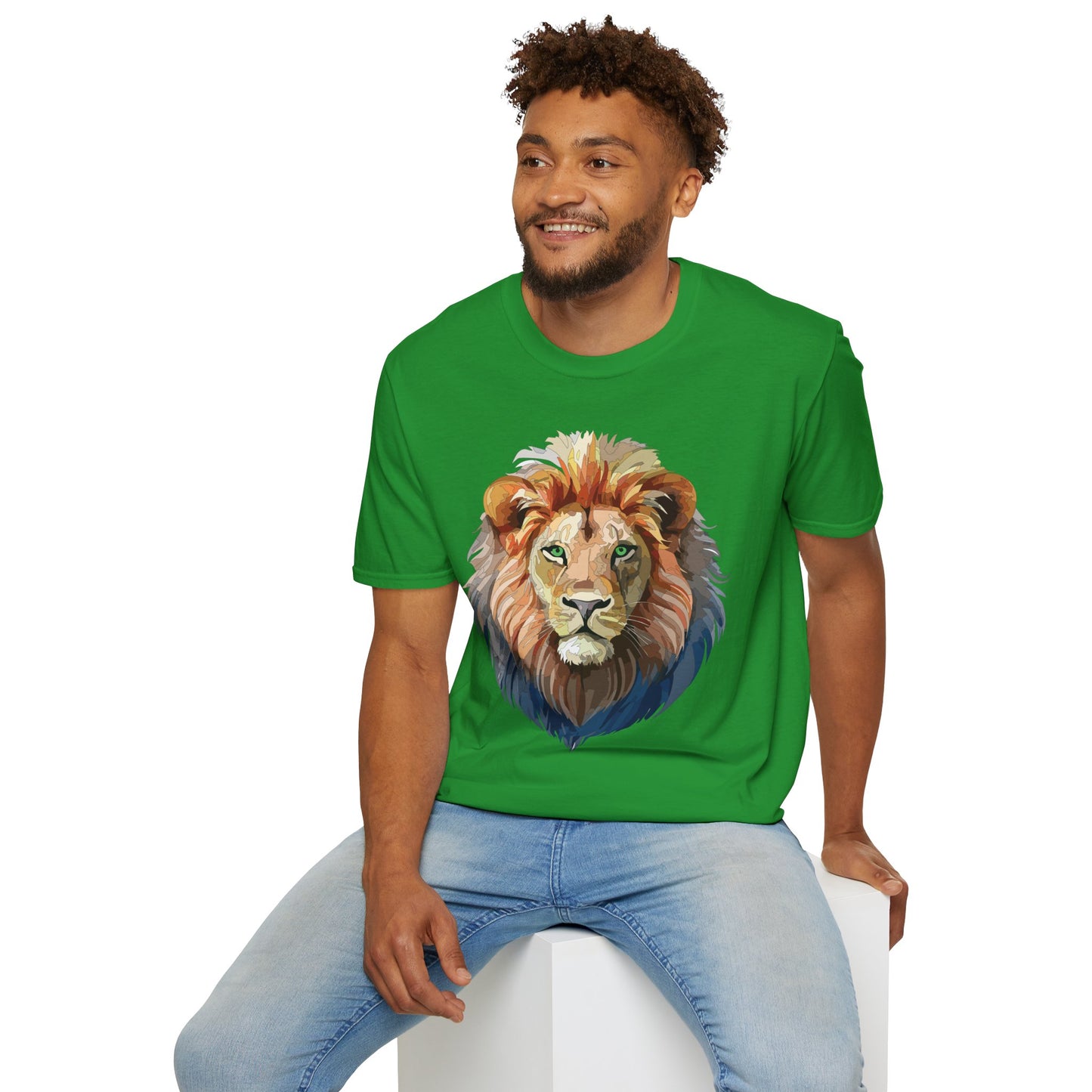Lion Shirt, Shirt with Lion, Floral Lion Tee, Shirt with Animals