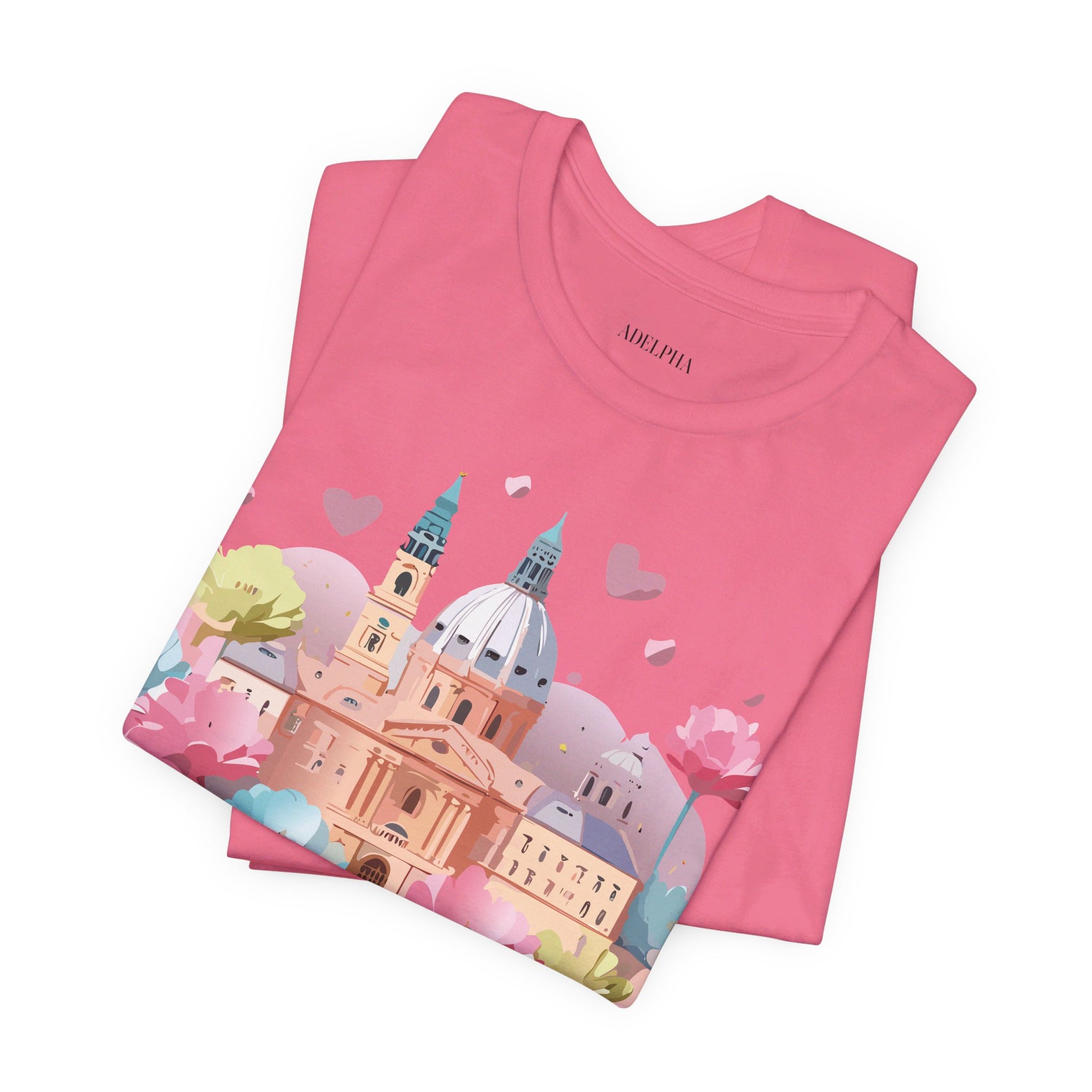 Natural Cotton Tee Shirt - Beautiful Places Collection - Prague Printify