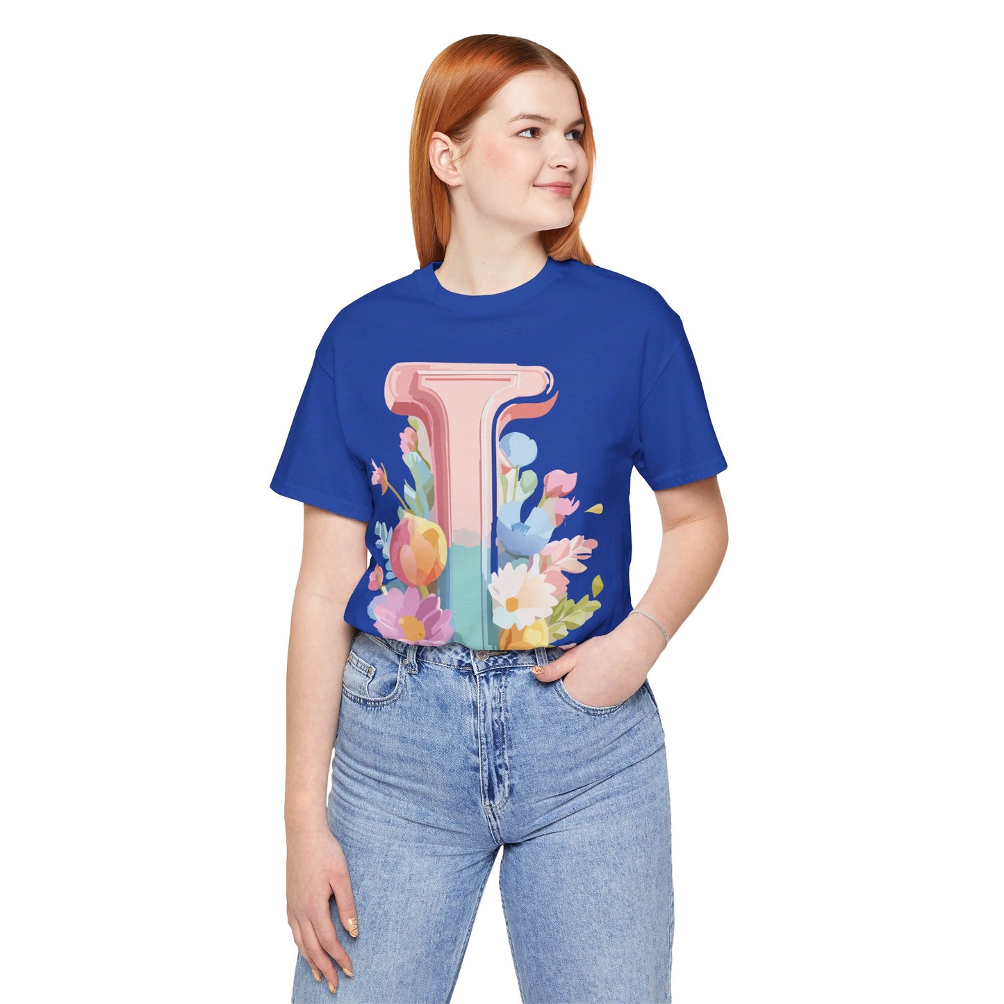Natural Cotton Tee Shirt - Letters Collection - I Printify