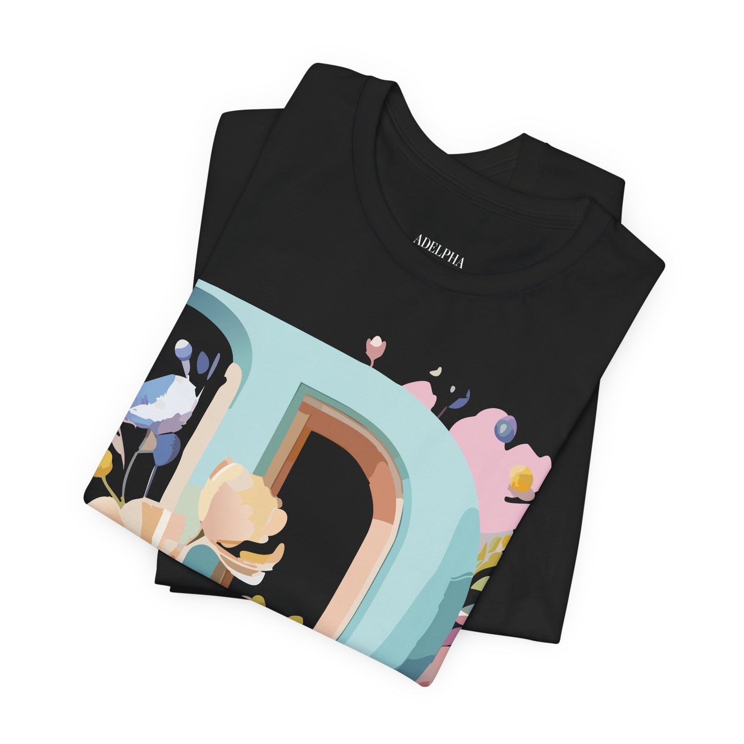 Natural Cotton Tee Shirt - Letters Collection - D Printify