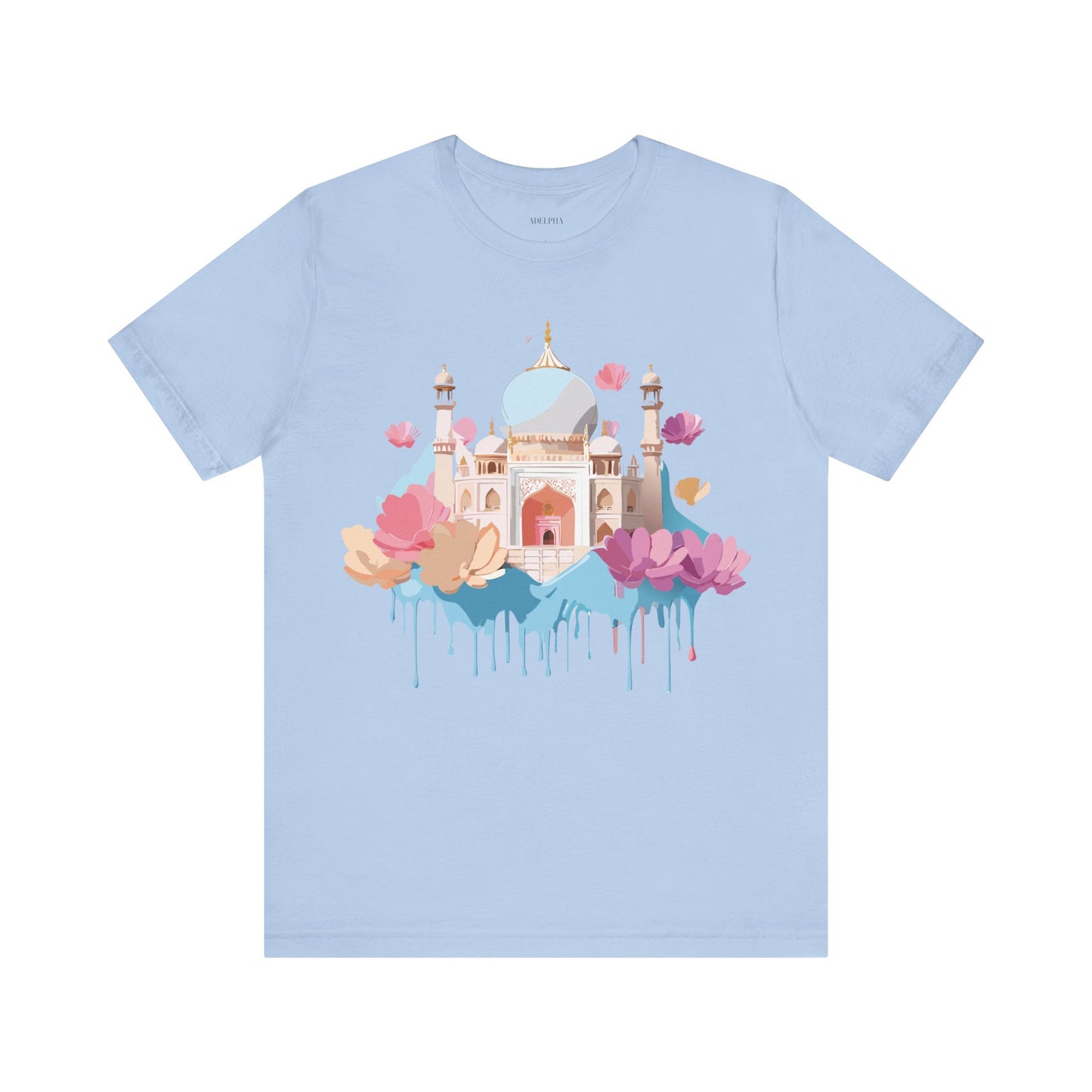 Natural Cotton Tee Shirt - Taj Mahal, India Printify