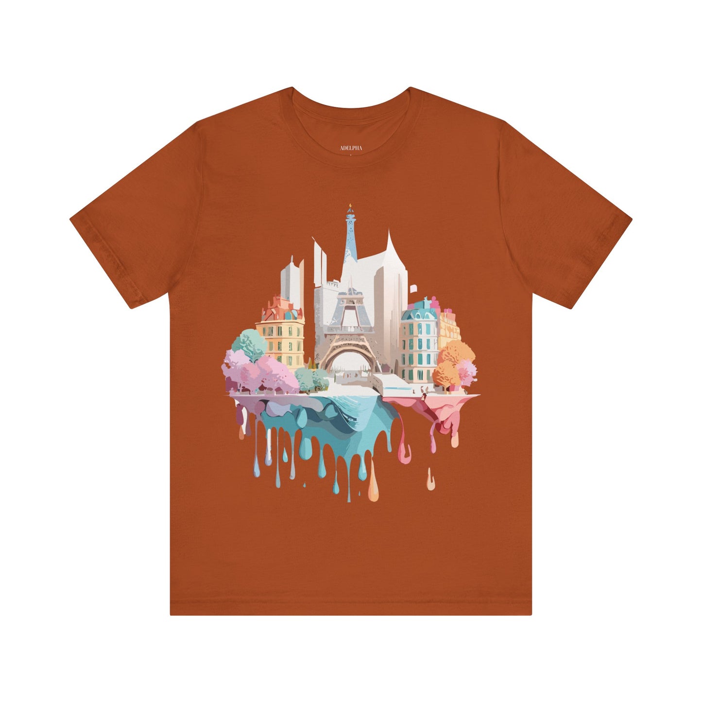 Natural Cotton Tee Shirt - Beautiful Places Collection - Paris Printify