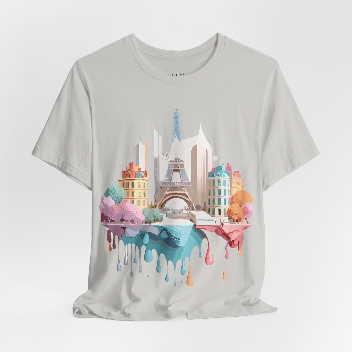 Natural Cotton Tee Shirt - Beautiful Places Collection - Paris Printify