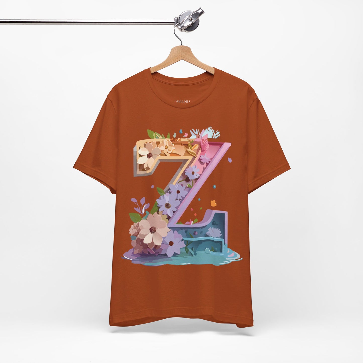 Natural Cotton Tee Shirt - Letters Collection - Z Printify