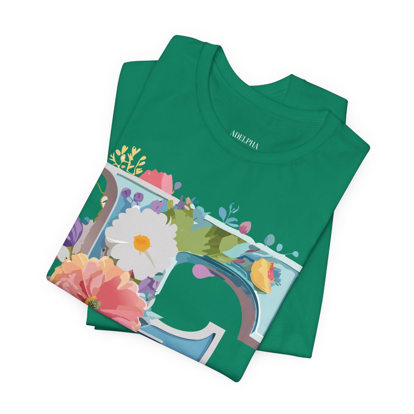 Natural Cotton Tee Shirt - Letters Collection - F Printify