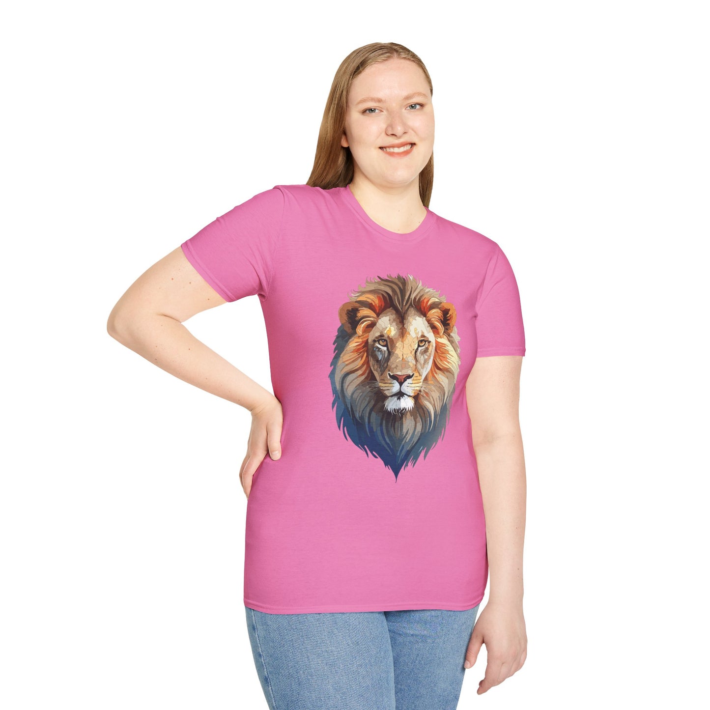 Lion Shirt, Shirt with Lion, Floral Lion Tee, Shirt with Animals