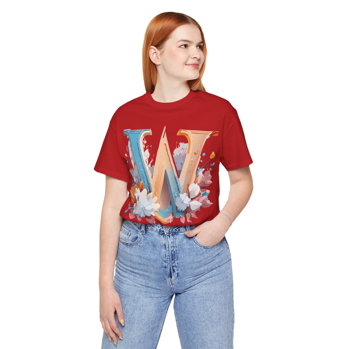 Natural Cotton Tee Shirt - Letters Collection - W Printify