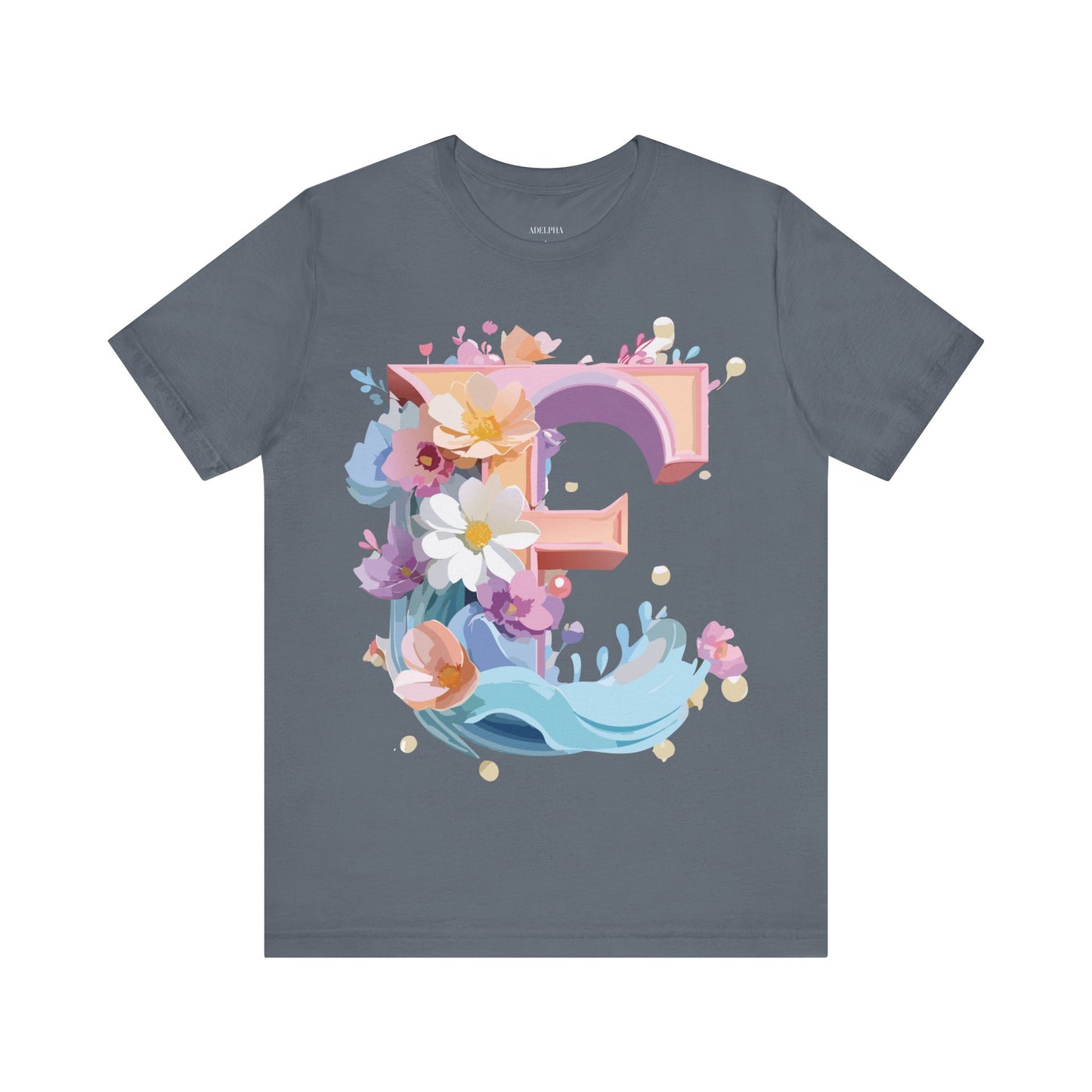 Natural Cotton Tee Shirt - Letters Collection - E Printify