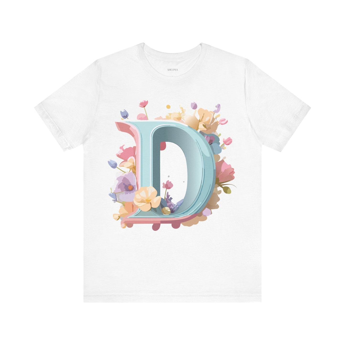 Natural Cotton Tee Shirt - Letters Collection - D Printify