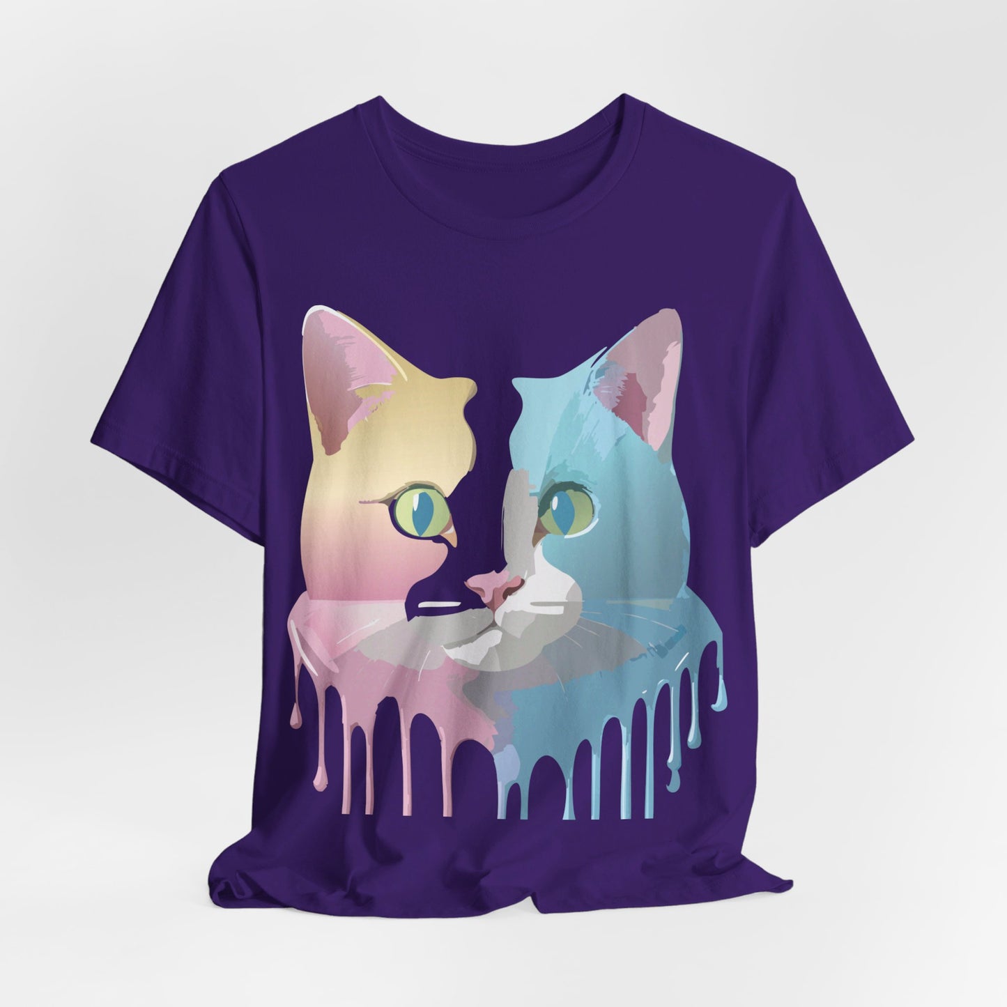 Natural Cotton Tee Shirt with Cat Printify