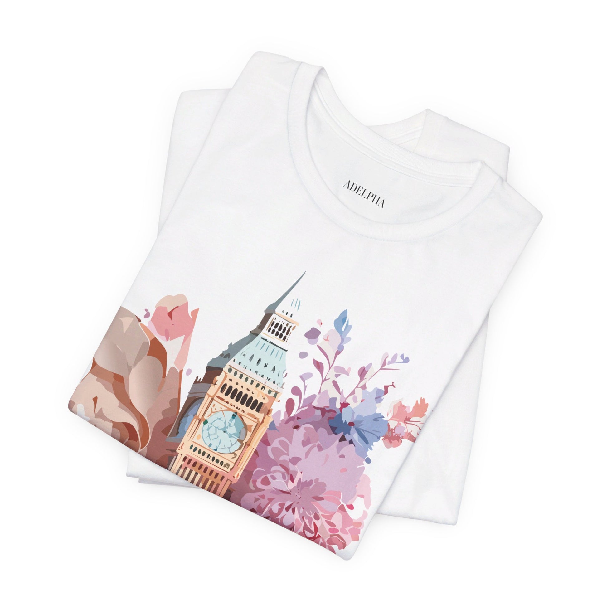 Natural Cotton Tee Shirt - Beautiful Places Collection - London Printify