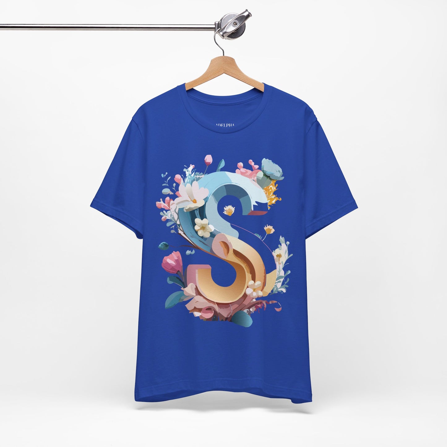 Natural Cotton Tee Shirt - Letters Collection - S Printify