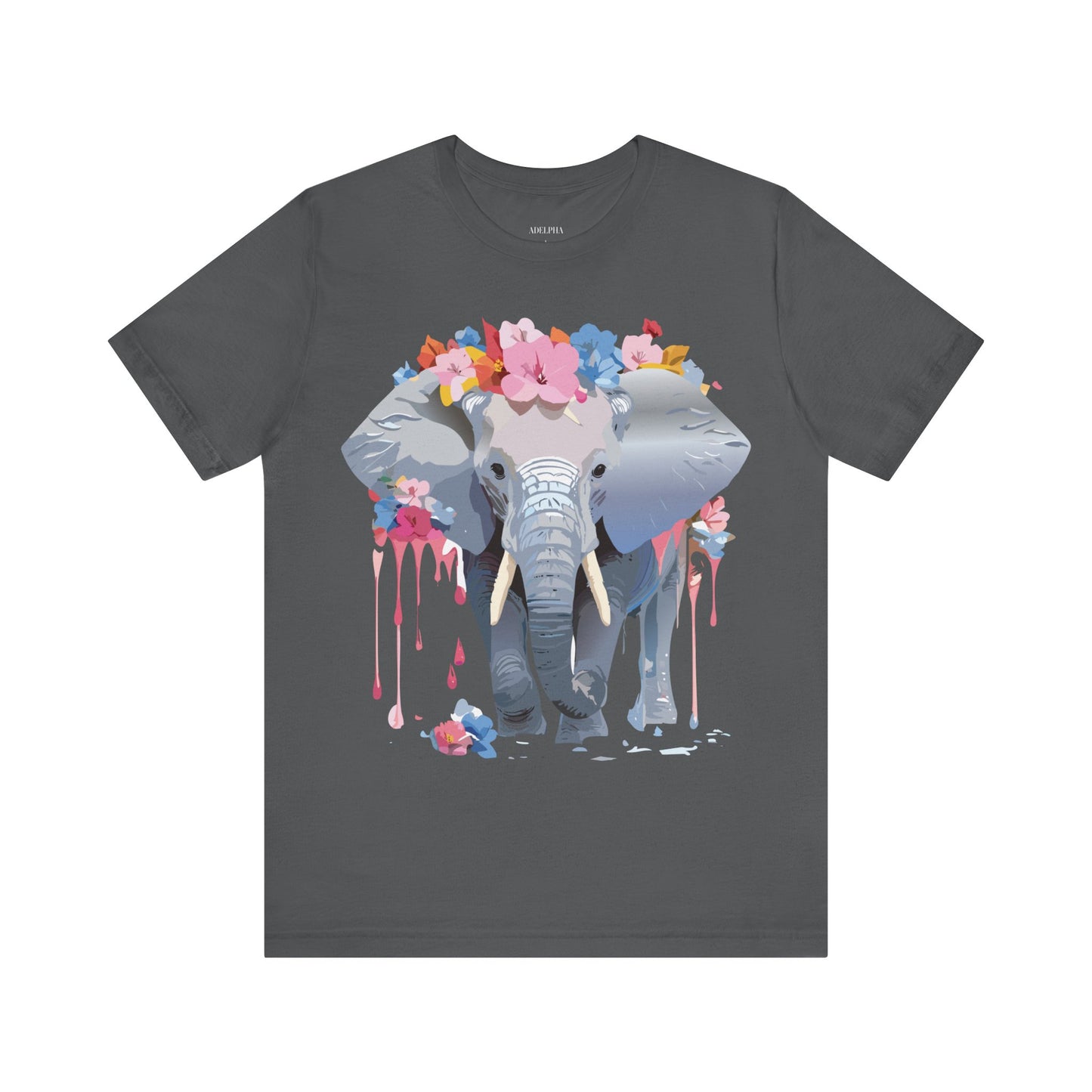 Natural Cotton Tee Shirt with Elephant Printify