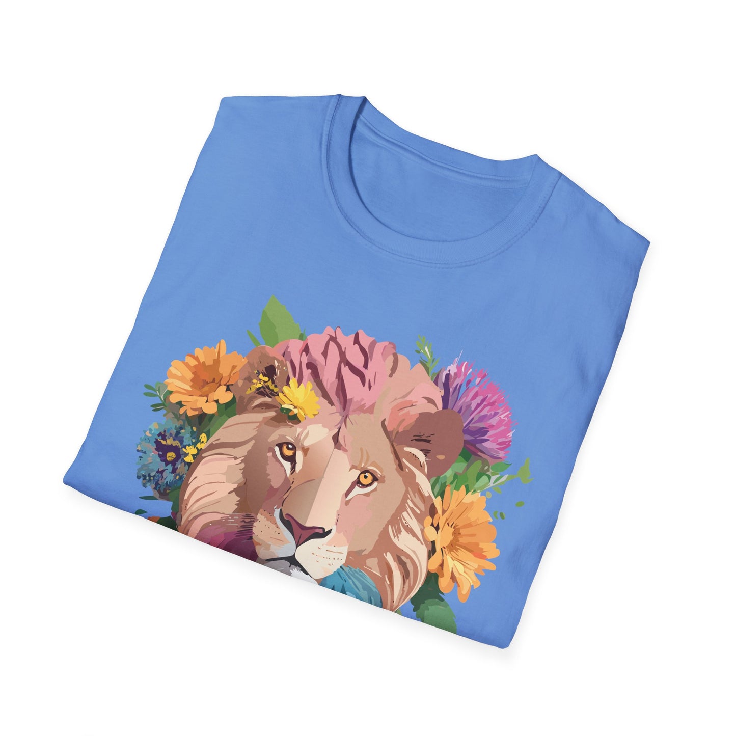 Lion Shirt, Shirt with Lion, Floral Lion Tee, Shirt with Animals