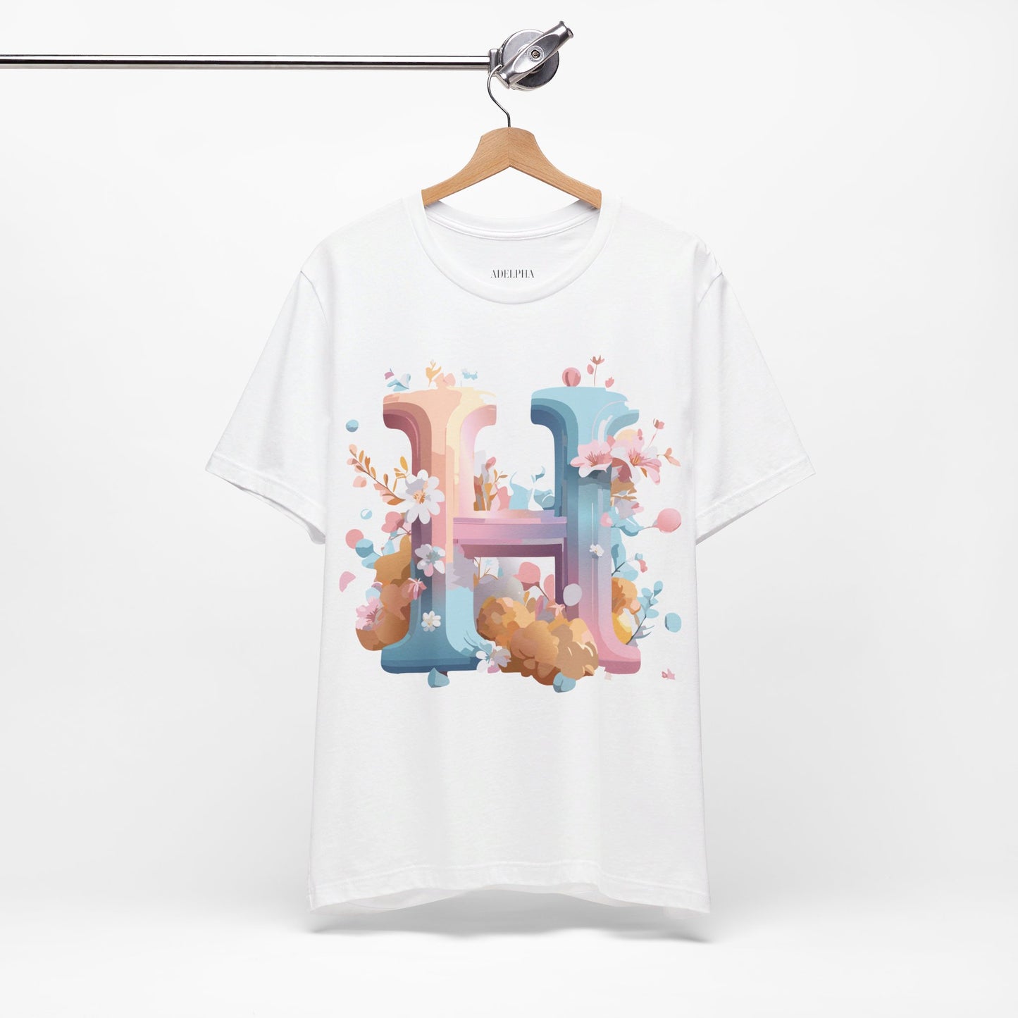 Natural Cotton Tee Shirt - Letters Collection - H Printify