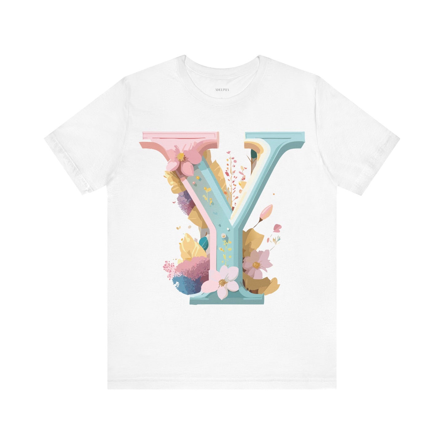 Natural Cotton Tee Shirt - Letters Collection - Y Printify