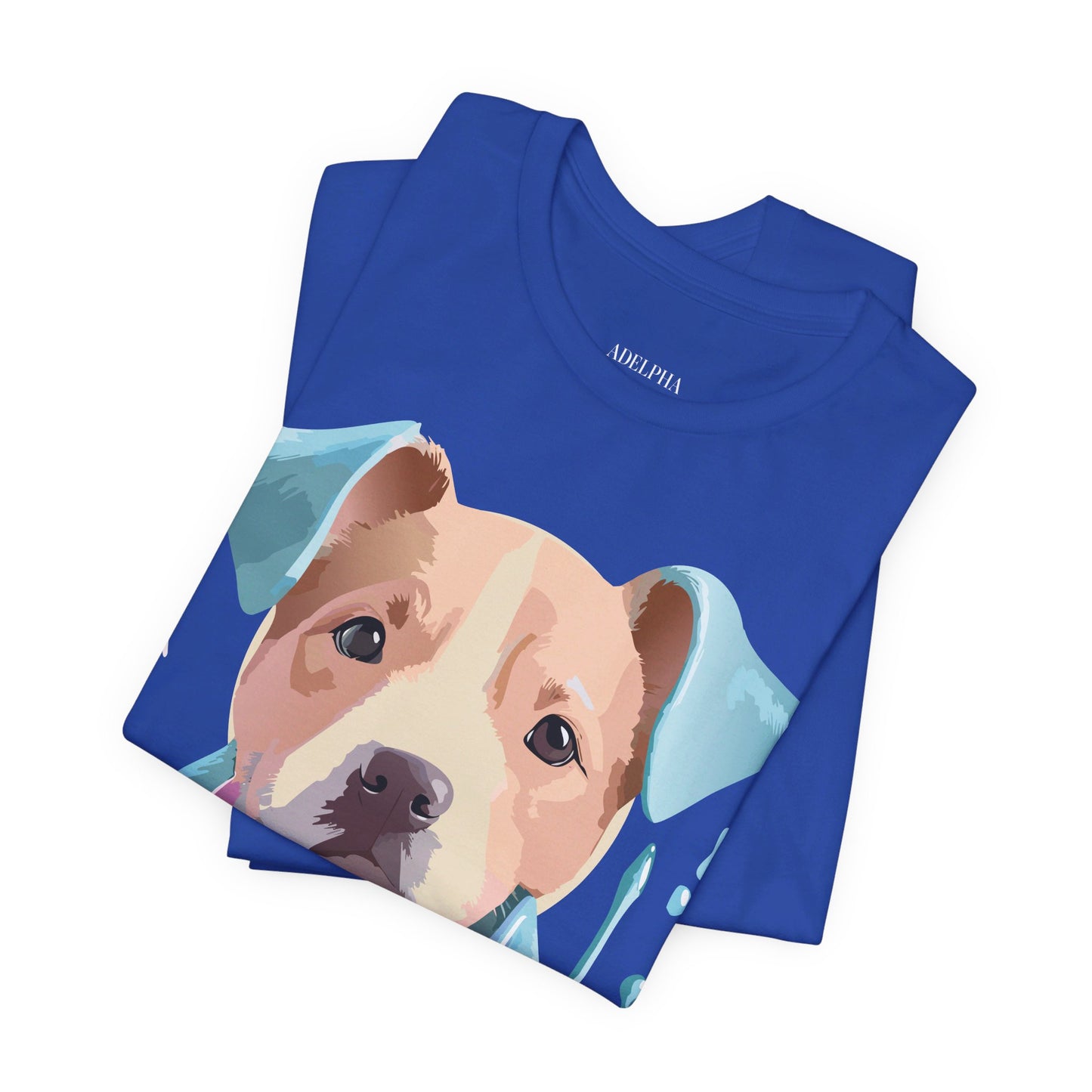 Natural Cotton Tee Shirt with Dog Printify