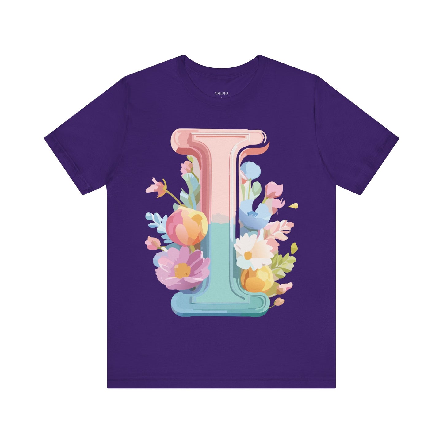 Natural Cotton Tee Shirt - Letters Collection - I Printify
