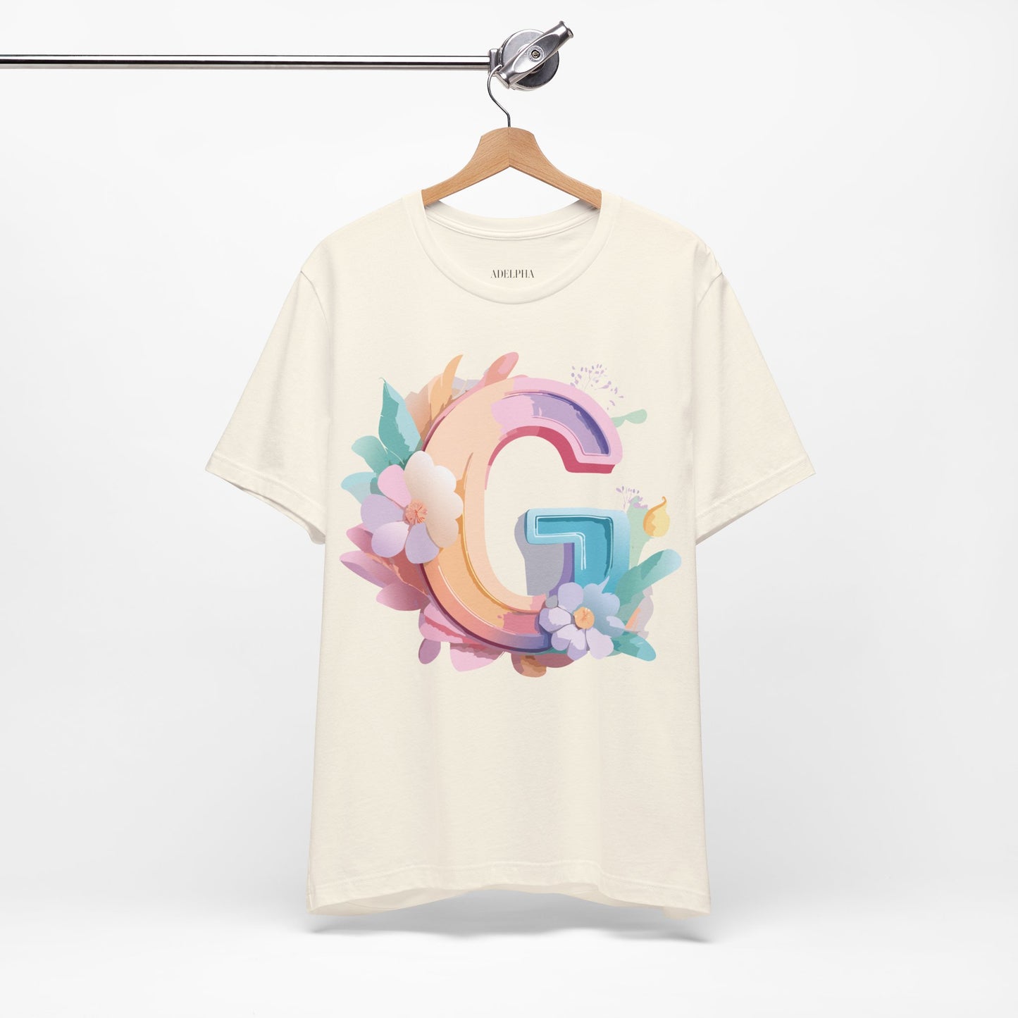 Natural Cotton Tee Shirt - Letters Collection - G Printify