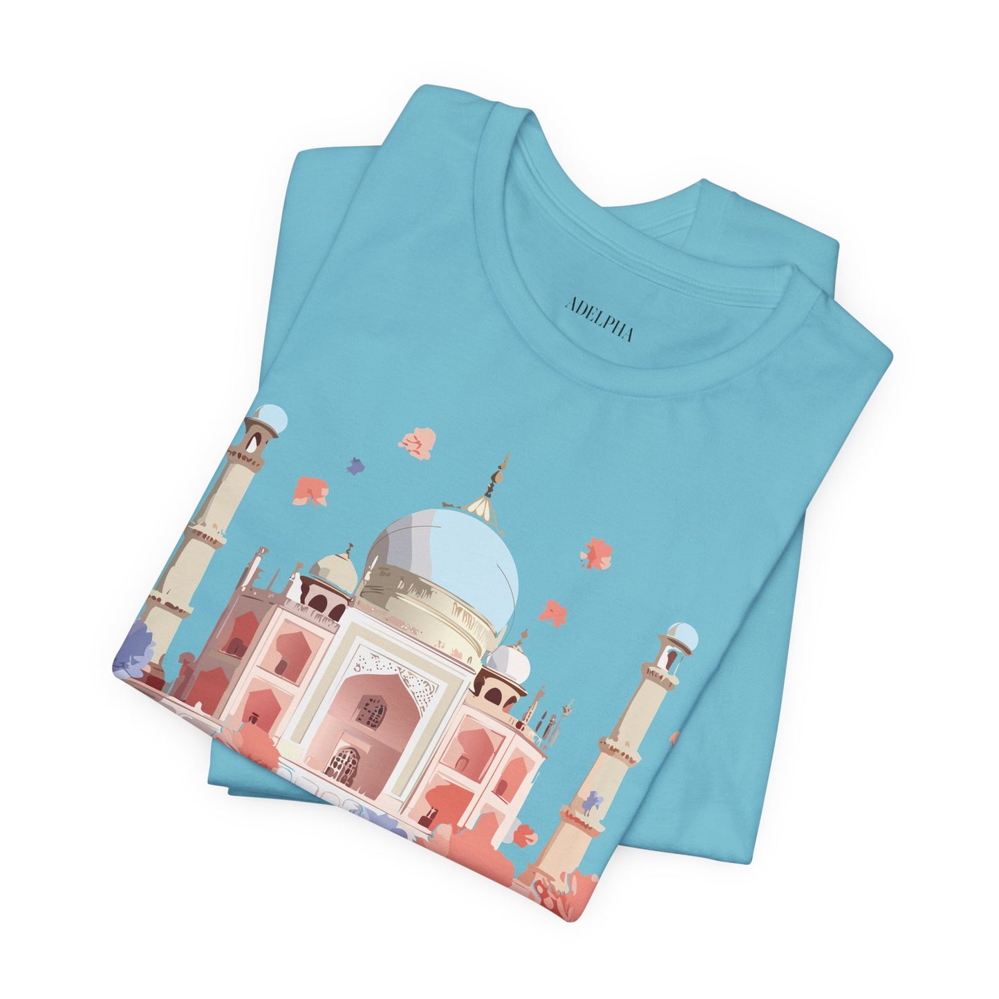 Natural Cotton Tee Shirt - Taj Mahal, India Printify