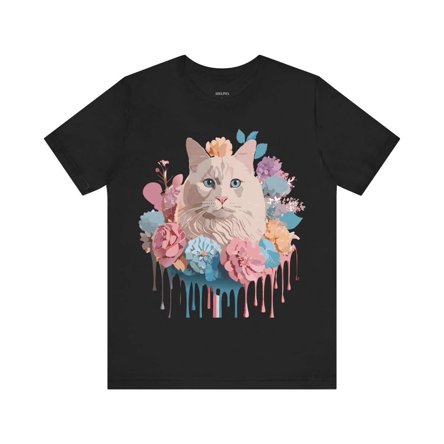 Natural Cotton Tee Shirt with Cat Printify