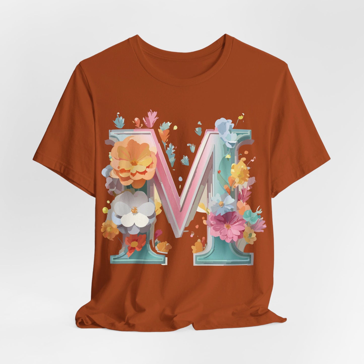 Natural Cotton Tee Shirt - Letters Collection - M Printify