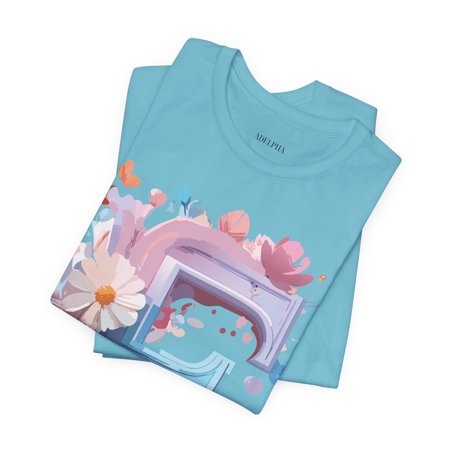 Natural Cotton Tee Shirt - Letters Collection - F Printify