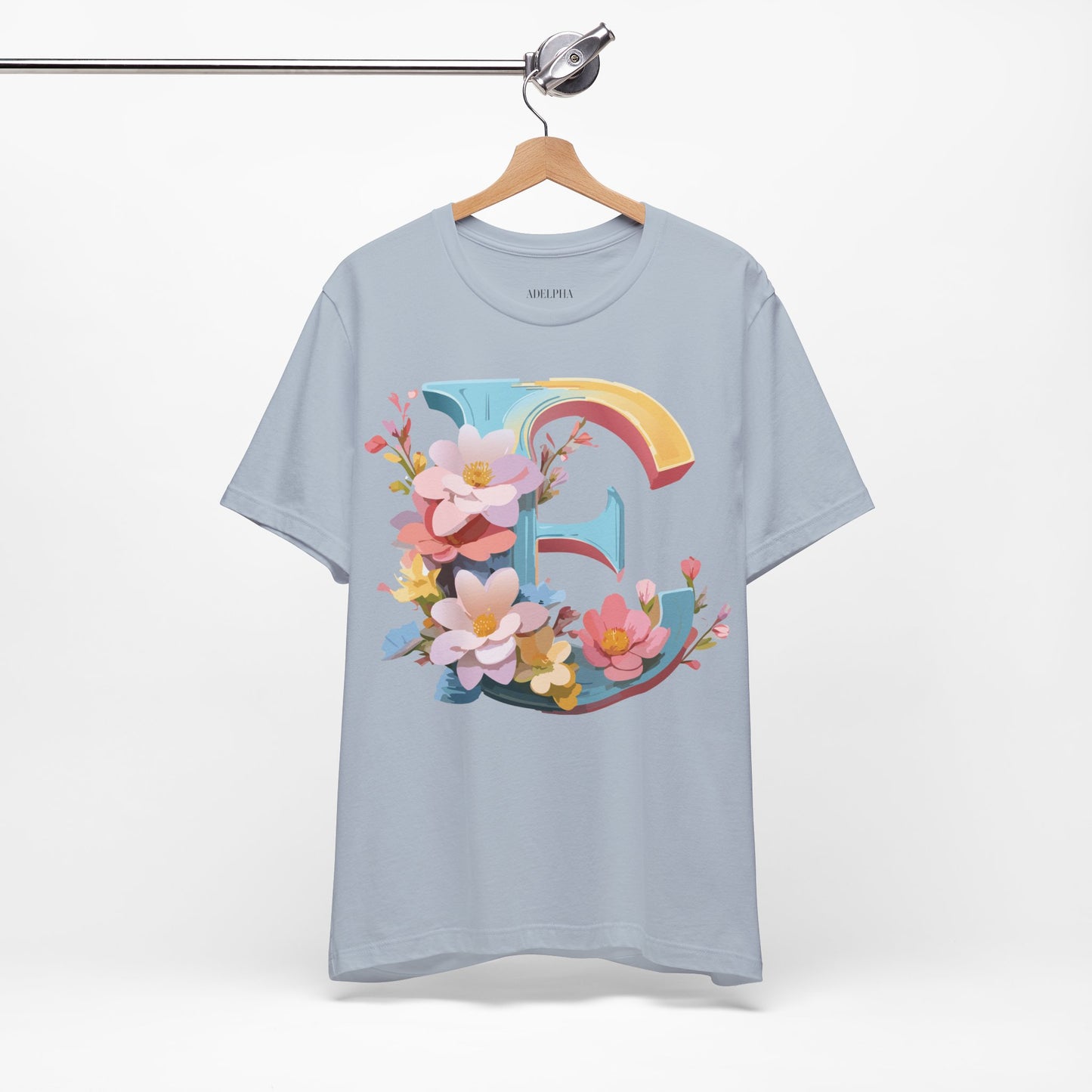 Natural Cotton Tee Shirt - Letters Collection - E Printify