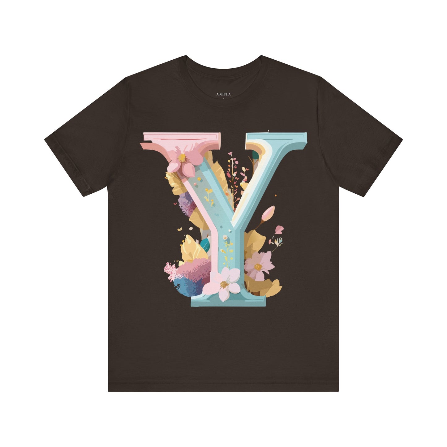 Natural Cotton Tee Shirt - Letters Collection - Y Printify