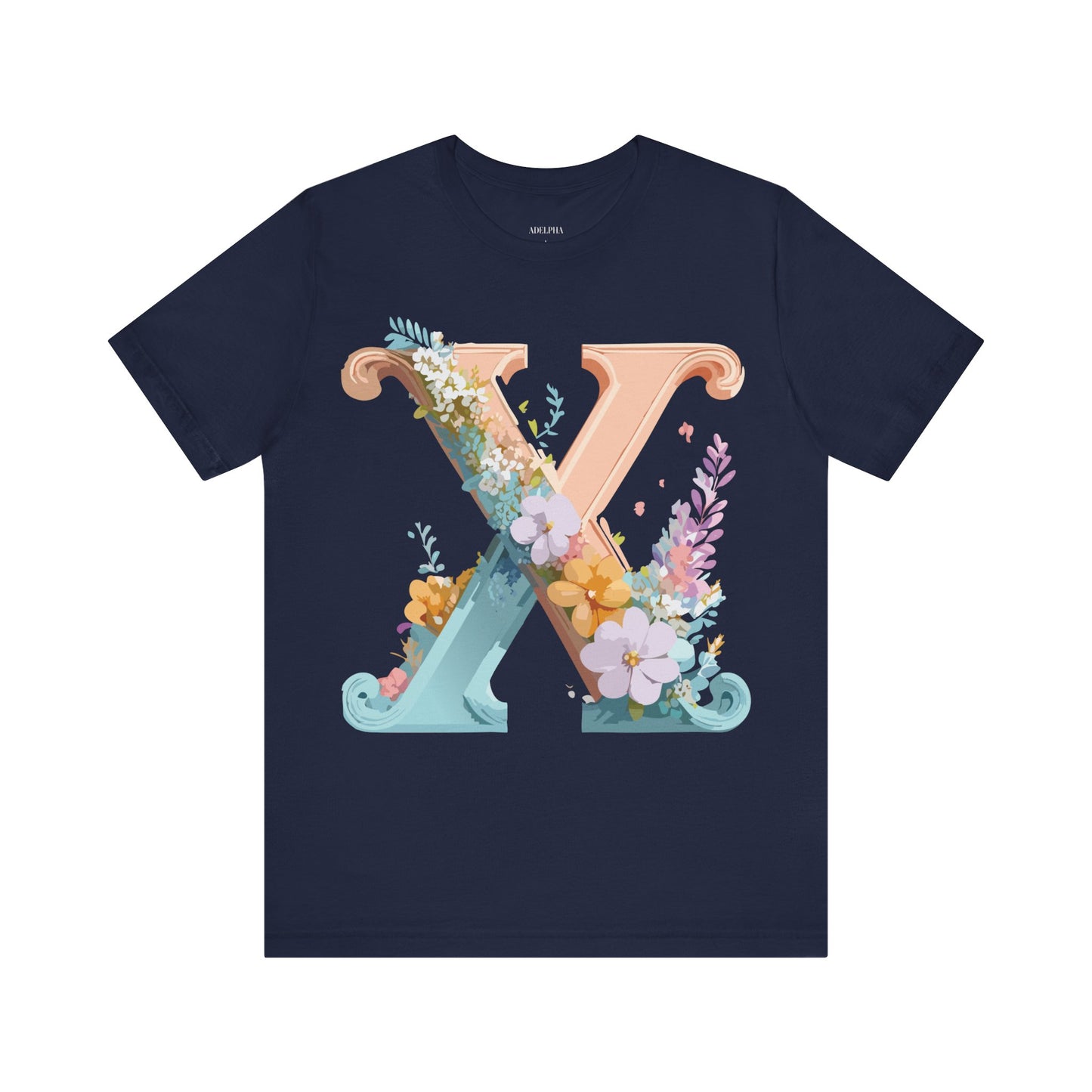 Natural Cotton Tee Shirt - Letters Collection - X Printify