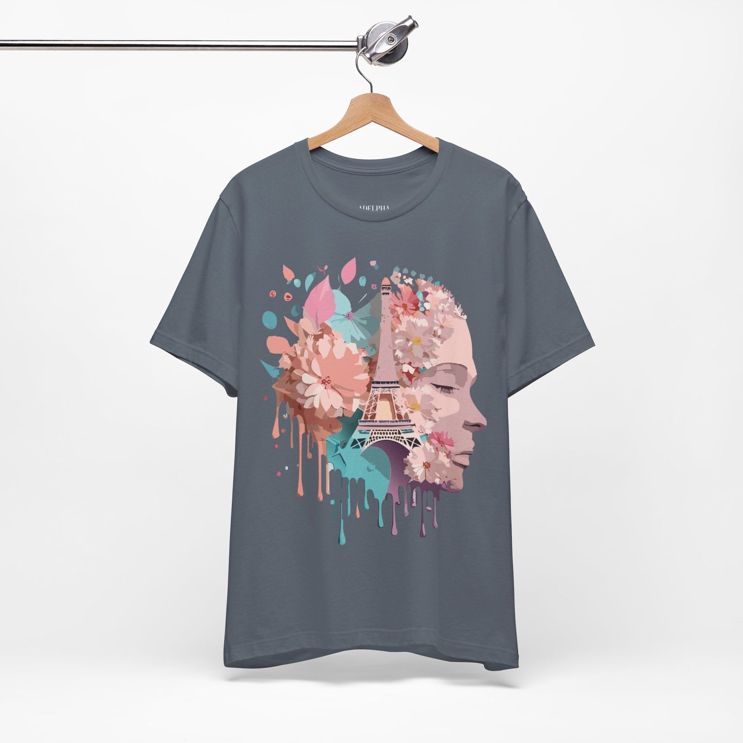 Natural Cotton Tee Shirt - Beautiful Places Collection - Paris Printify