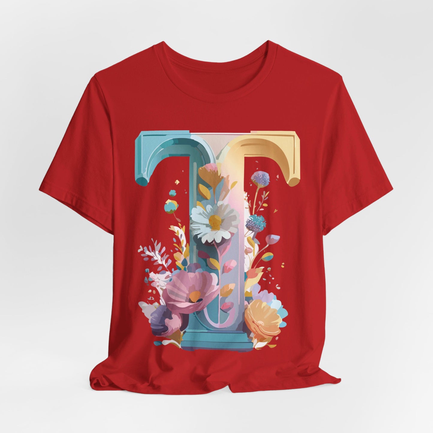 Natural Cotton Tee Shirt - Letters Collection - T Printify