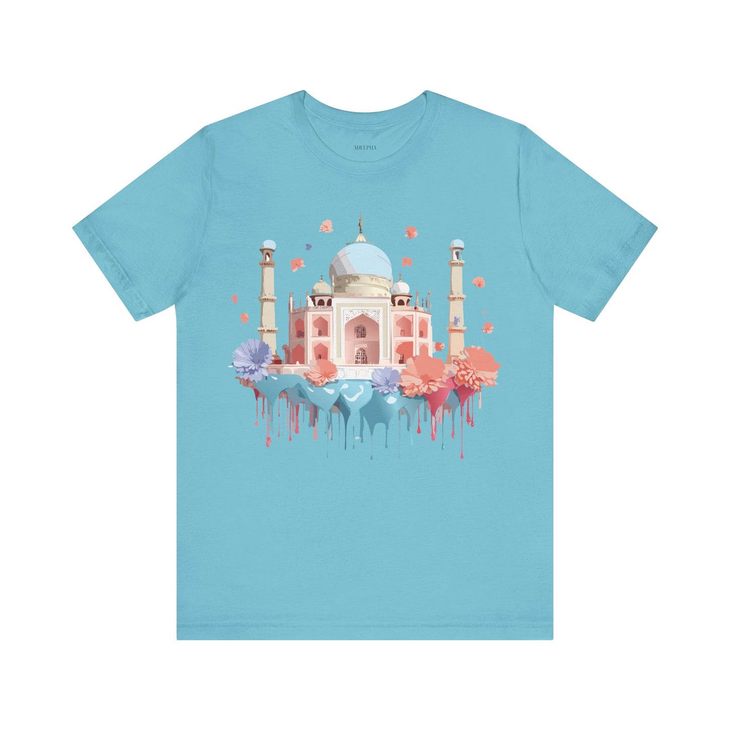 Natural Cotton Tee Shirt - Taj Mahal, India Printify
