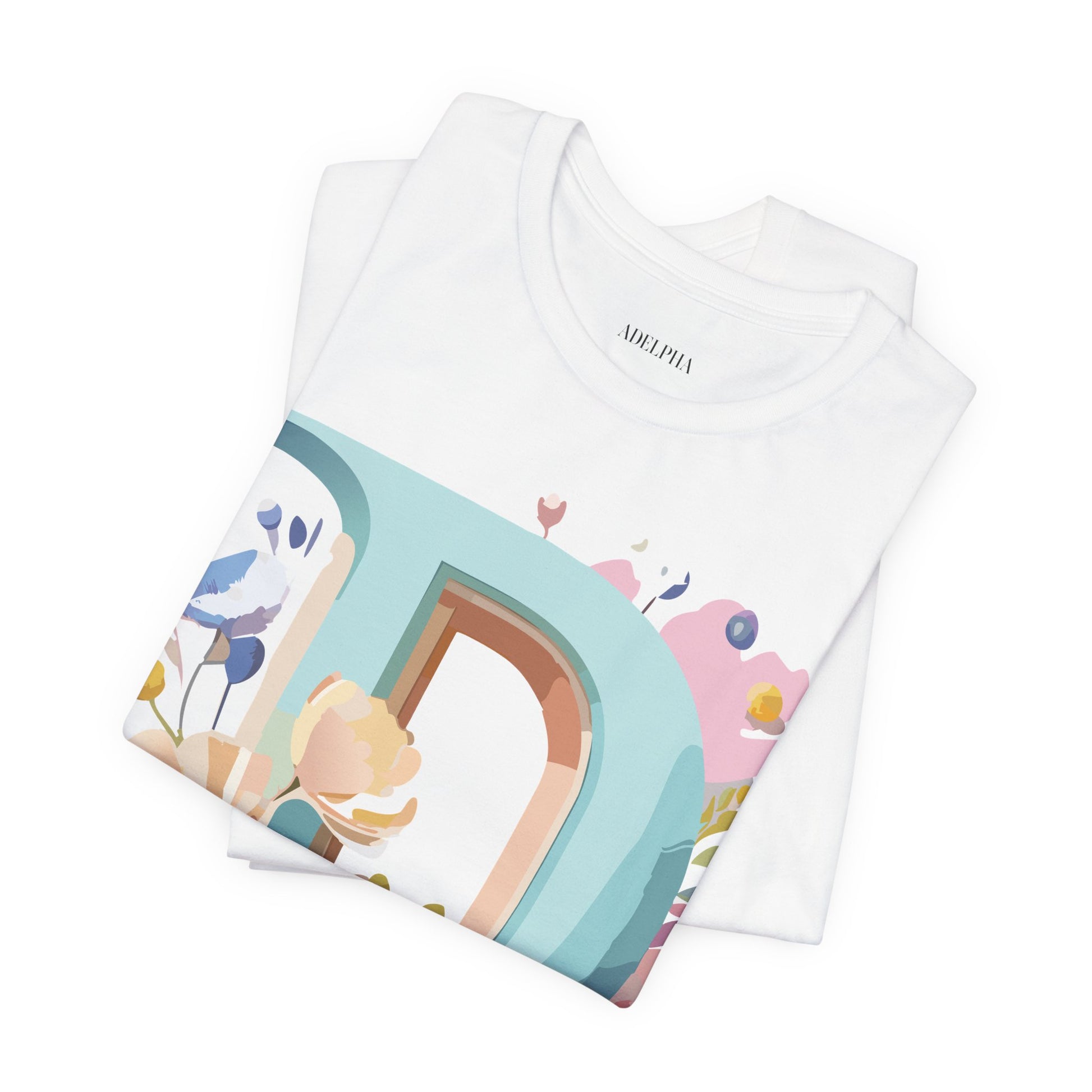 Natural Cotton Tee Shirt - Letters Collection - D Printify